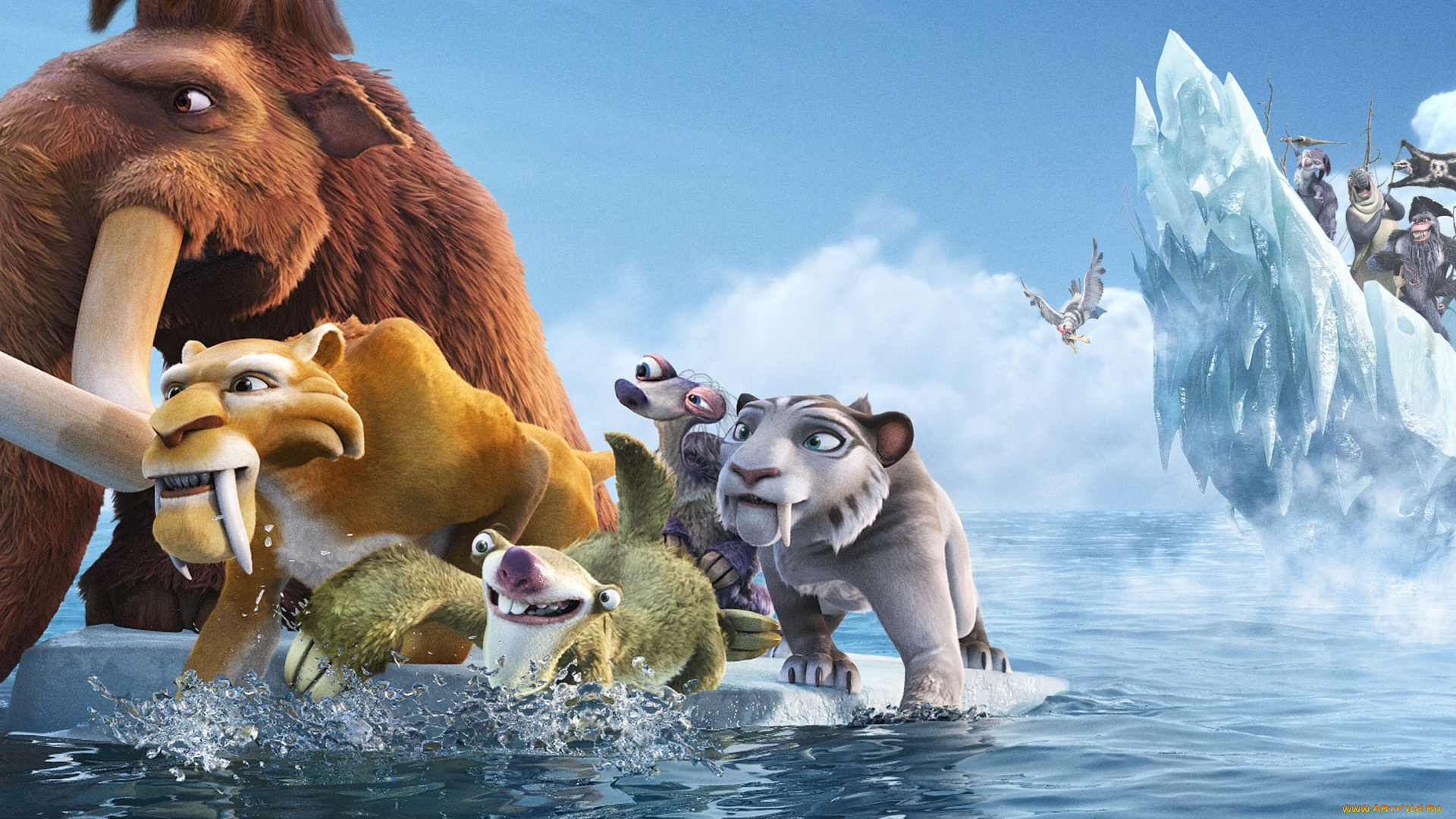 мультфильмы, ice, age, continental, drift