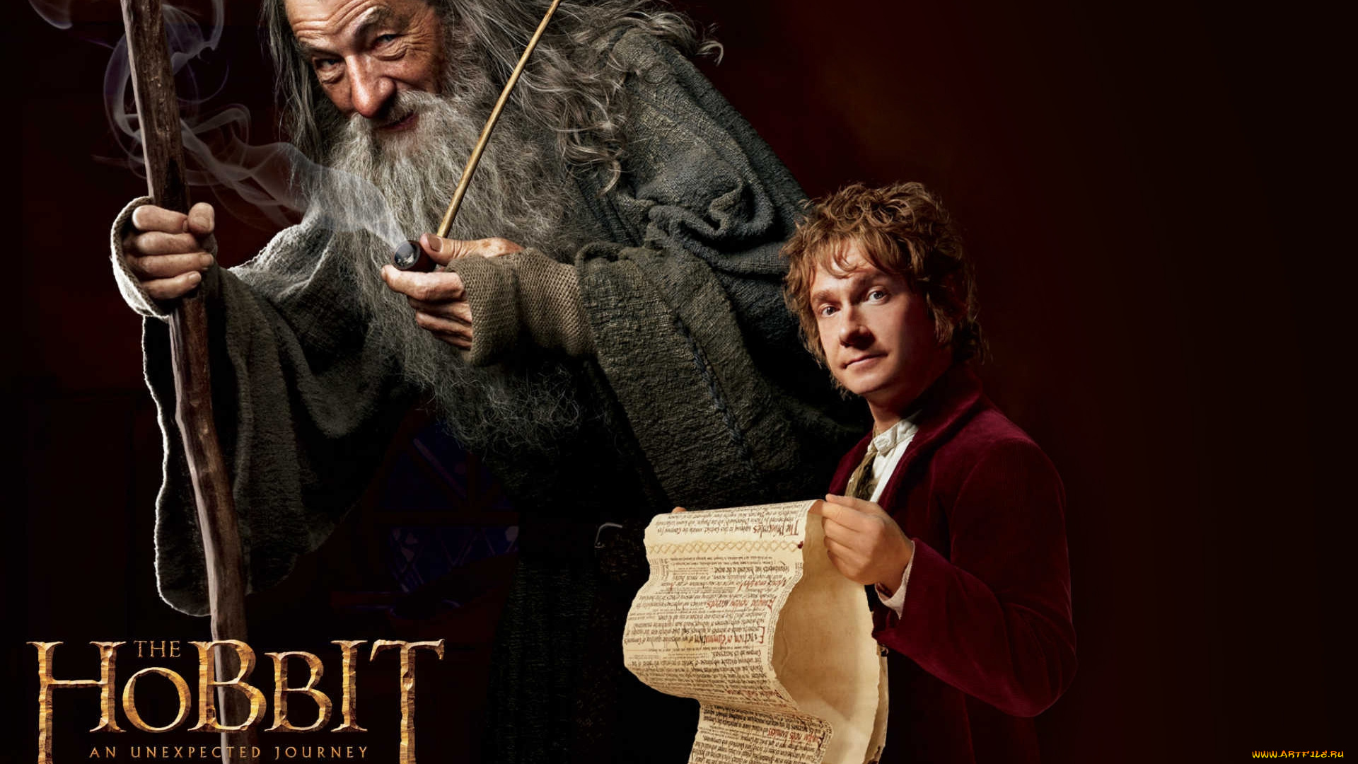 the, hobbit, an, unexpected, journey, кино, фильмы, старик, юноша, хоббит, нежданное, путешествие