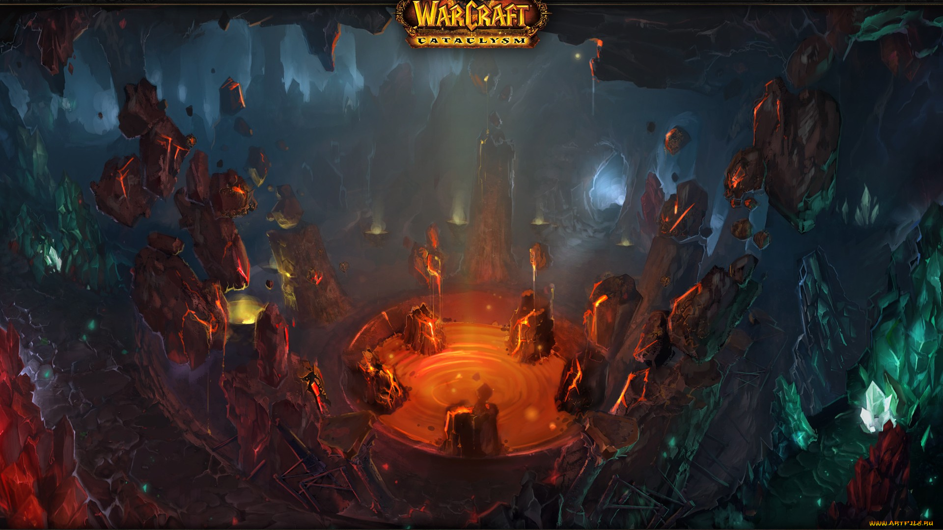 world, of, warcraft, cataclysm, видео, игры, пещера, свет