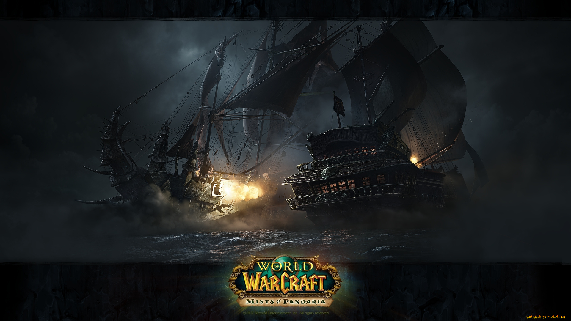 world, of, warcraft, mists, pandaria, видео, игры, корабли, сражение