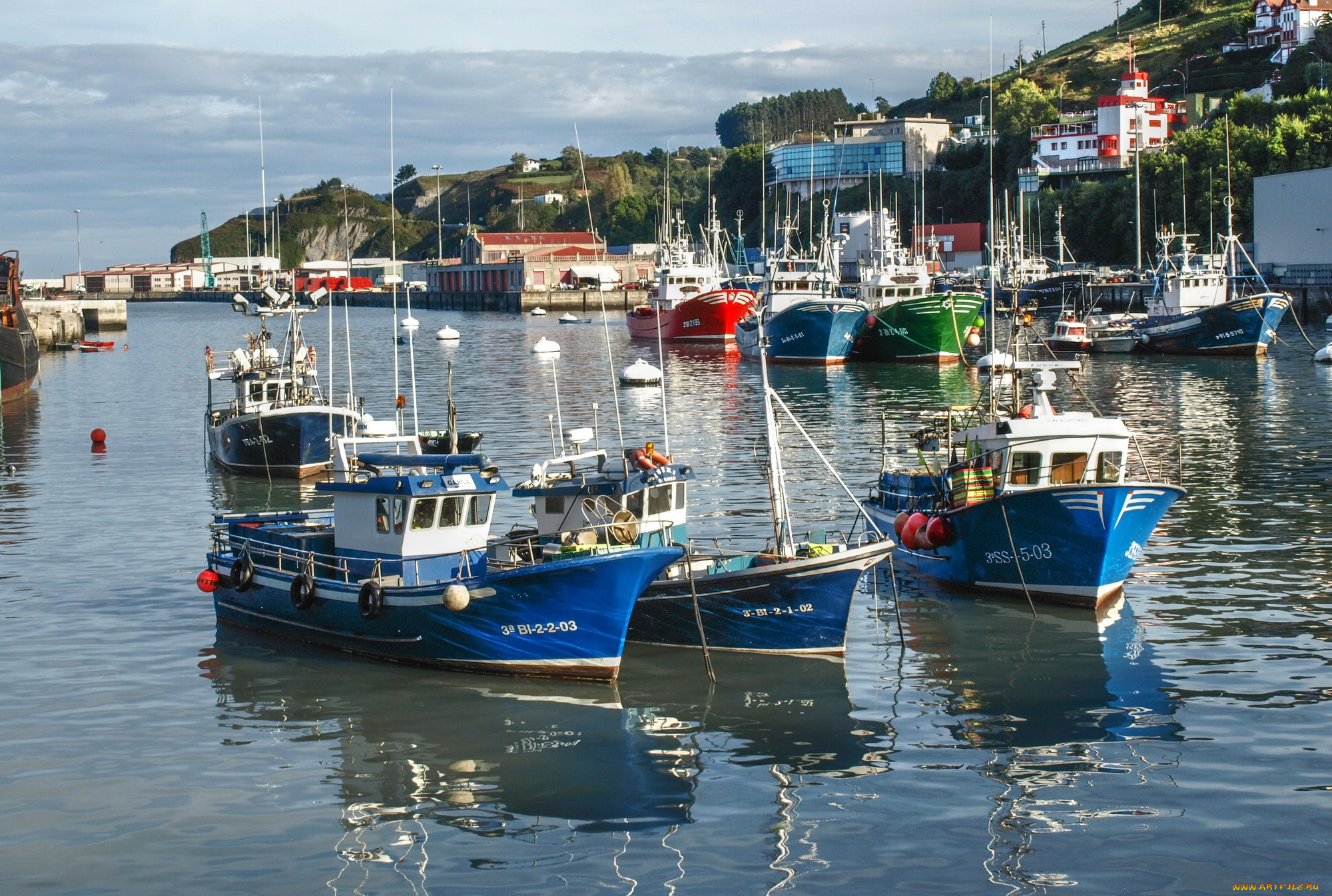 испания, бермео, корабли, разные, вместе, яхты, катера, лодки