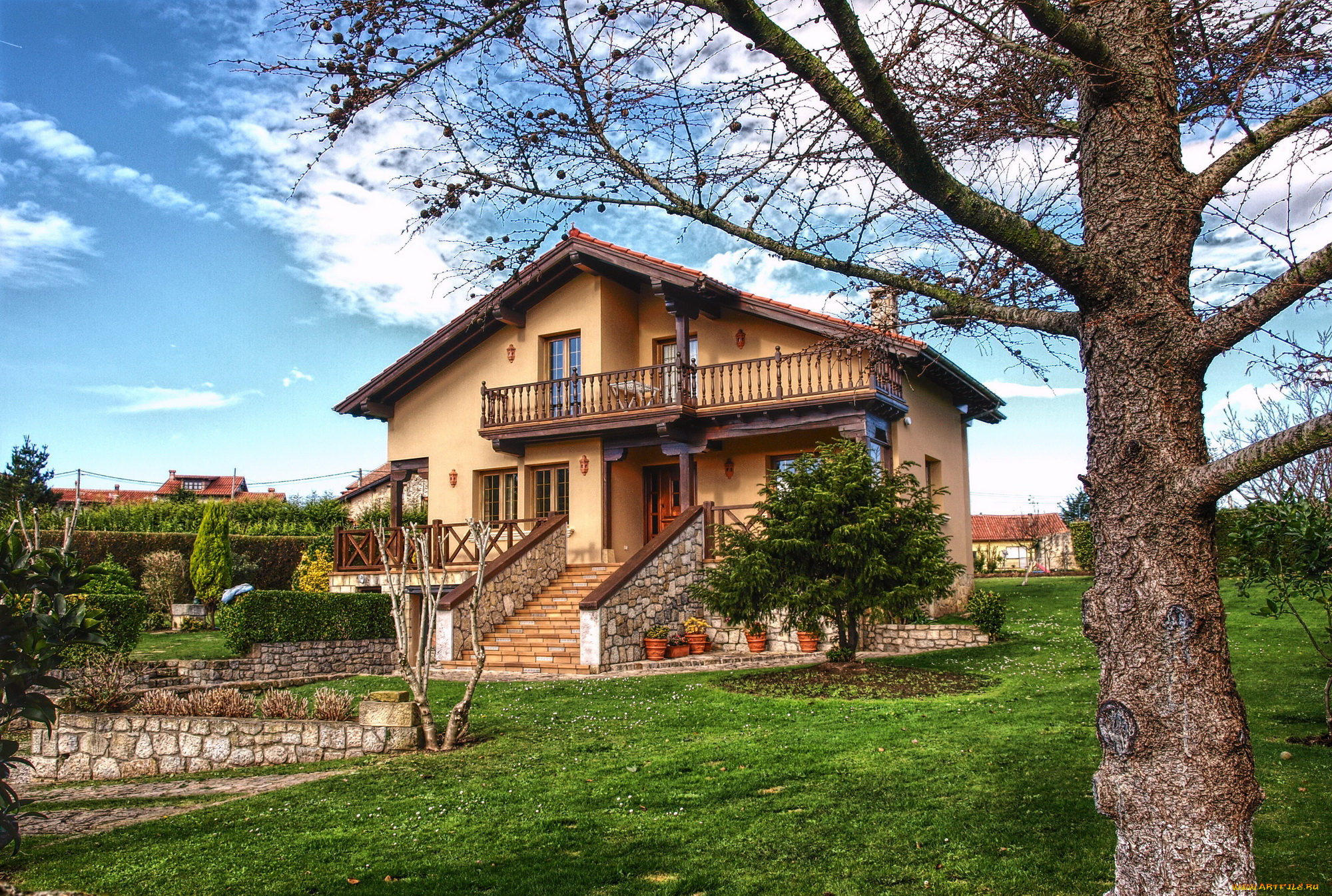 испания, кантабрия, трасьерра, города, здания, дома, дом