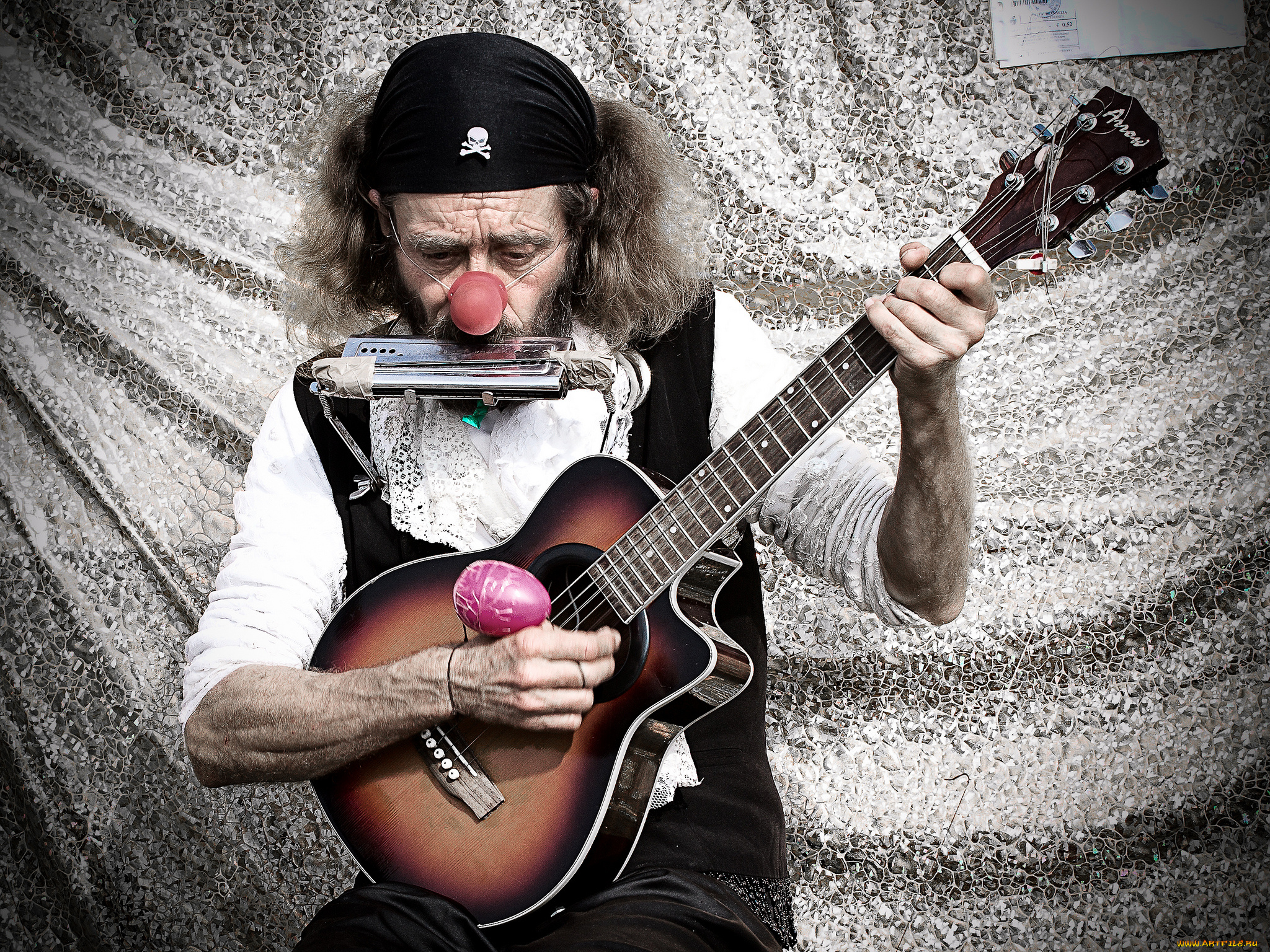 мужчины, unsort, нос, пират, губная, гармоника, гитара