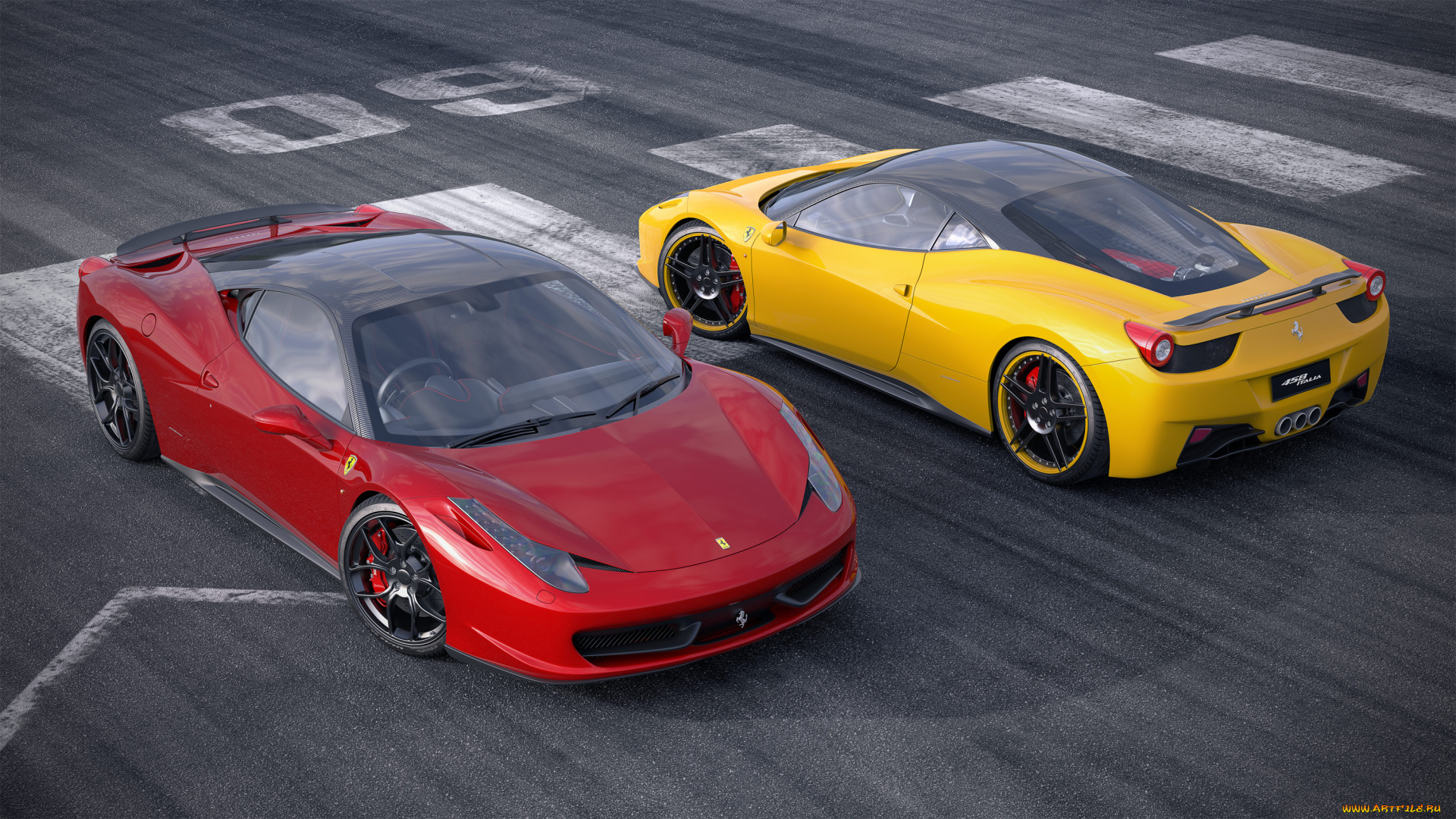 автомобили, 3д, 458italia, runway, ferrari, novitecrosso