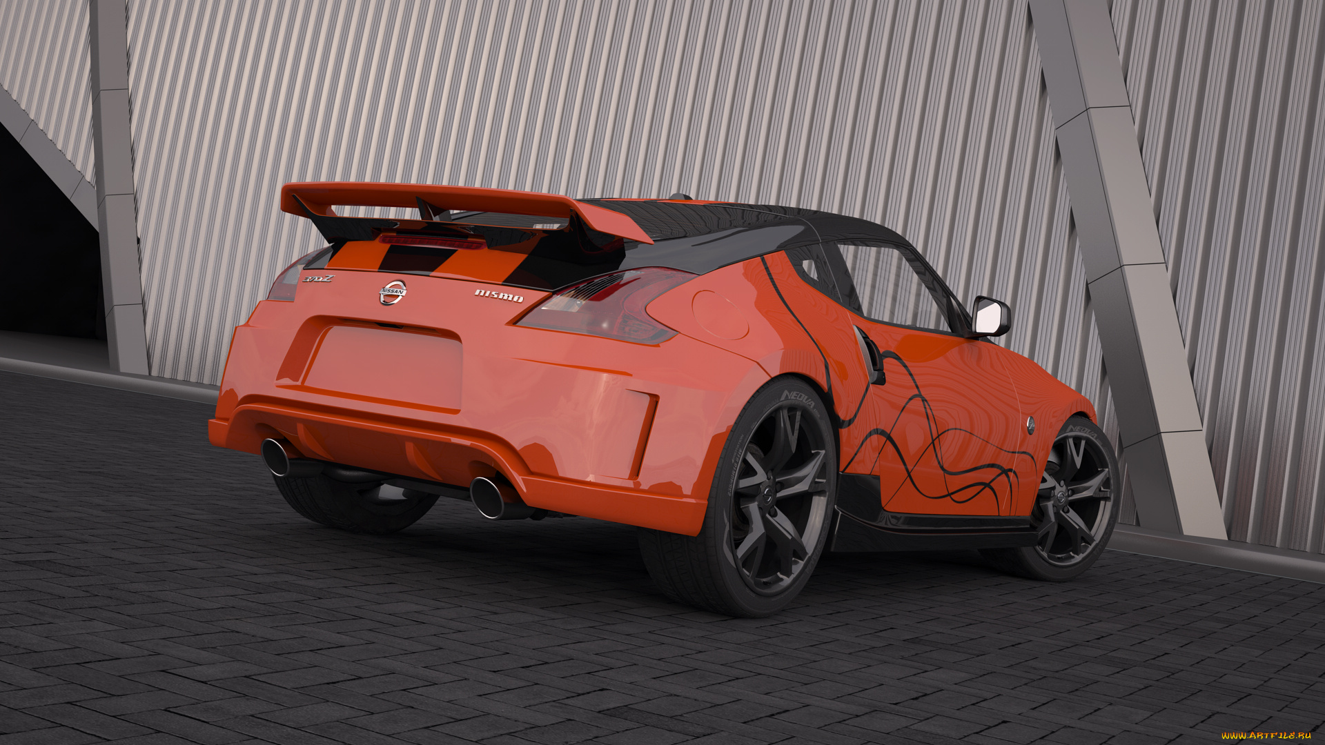 автомобили, 3д, nissan, b, 370z