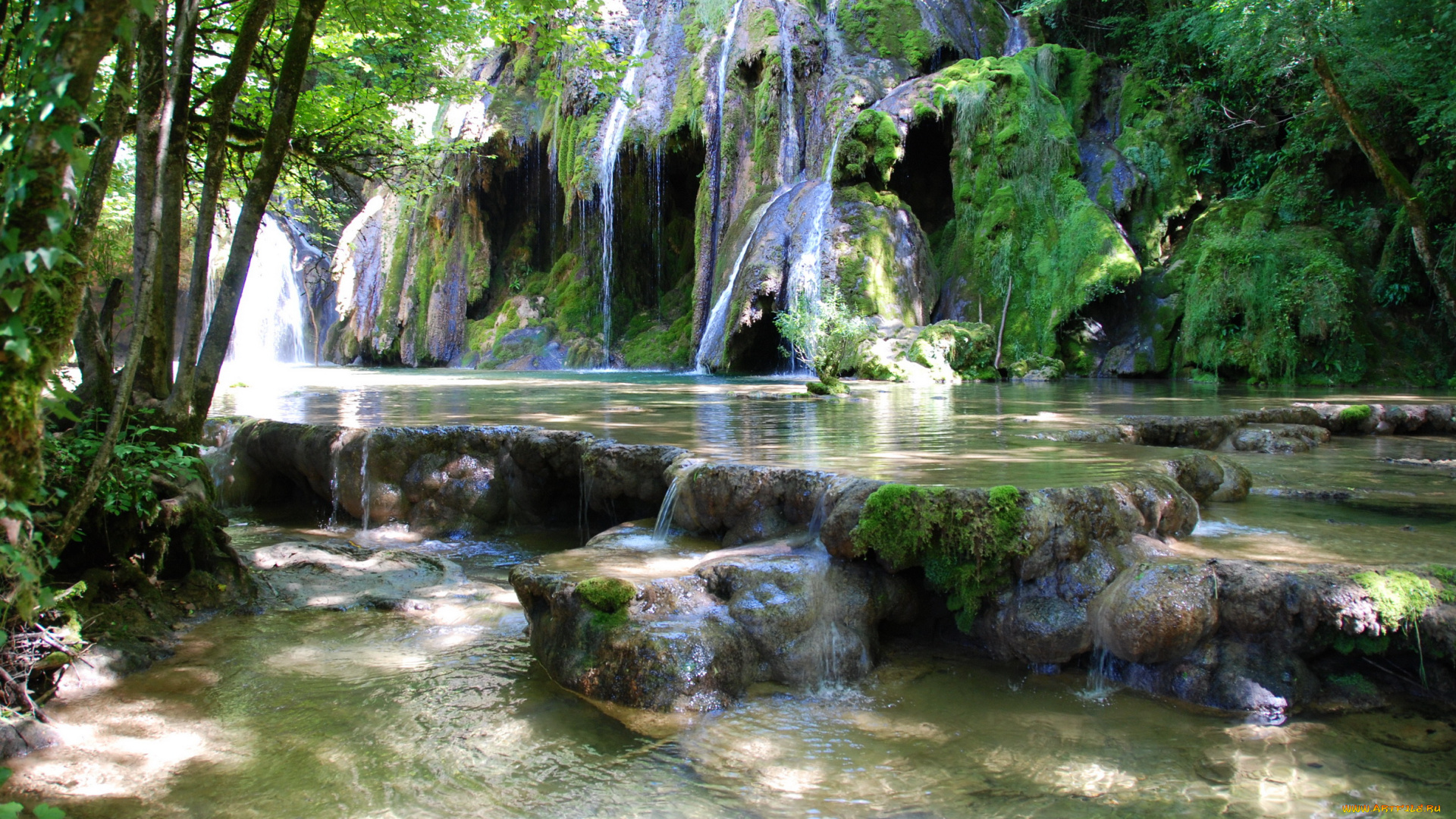 cascades, les, planches, france, природа, водопады, водопад, река, парк