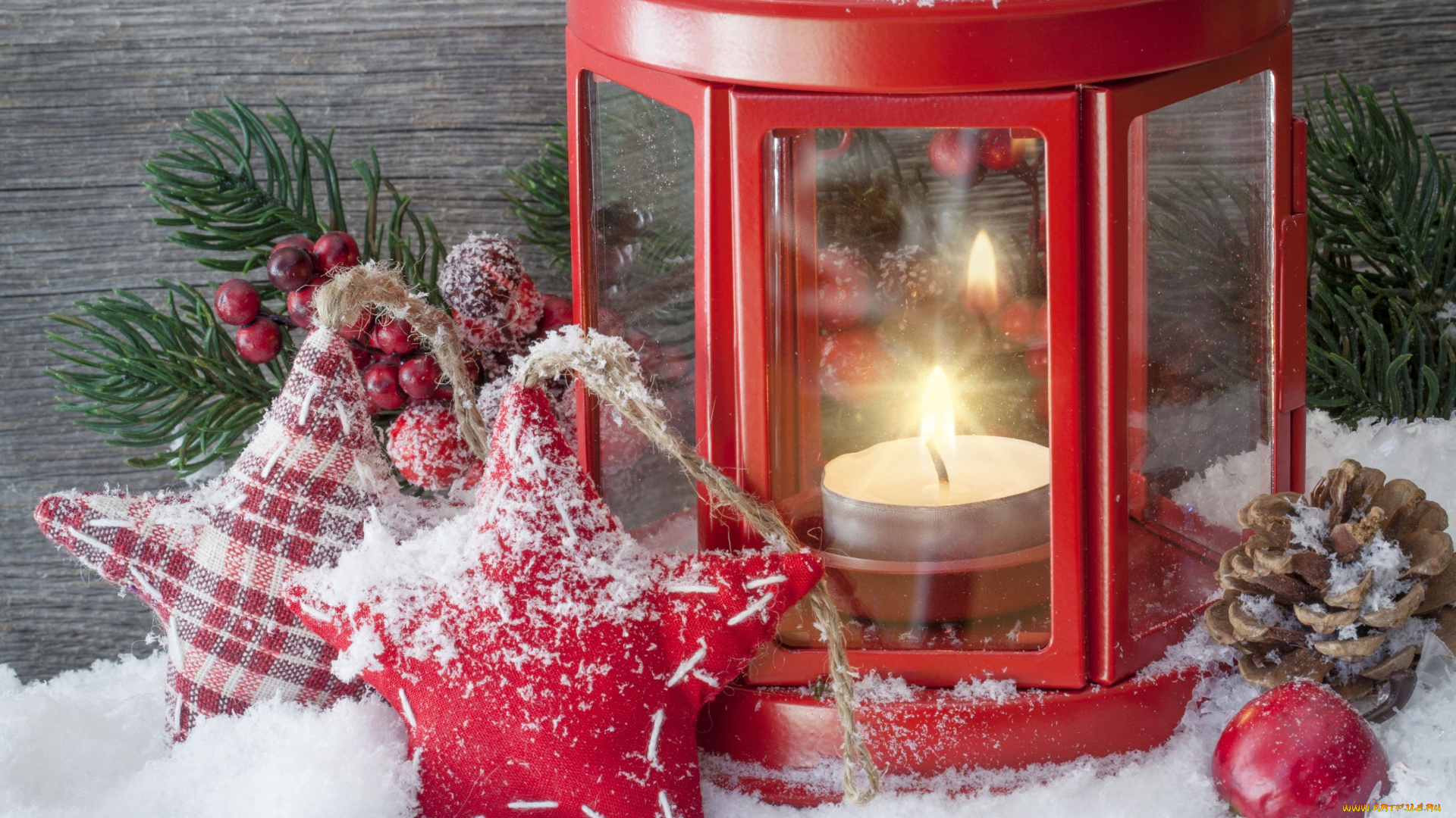 праздничные, -, разное, , новый, год, свеча, шишка, звёзды, снег, фонарь