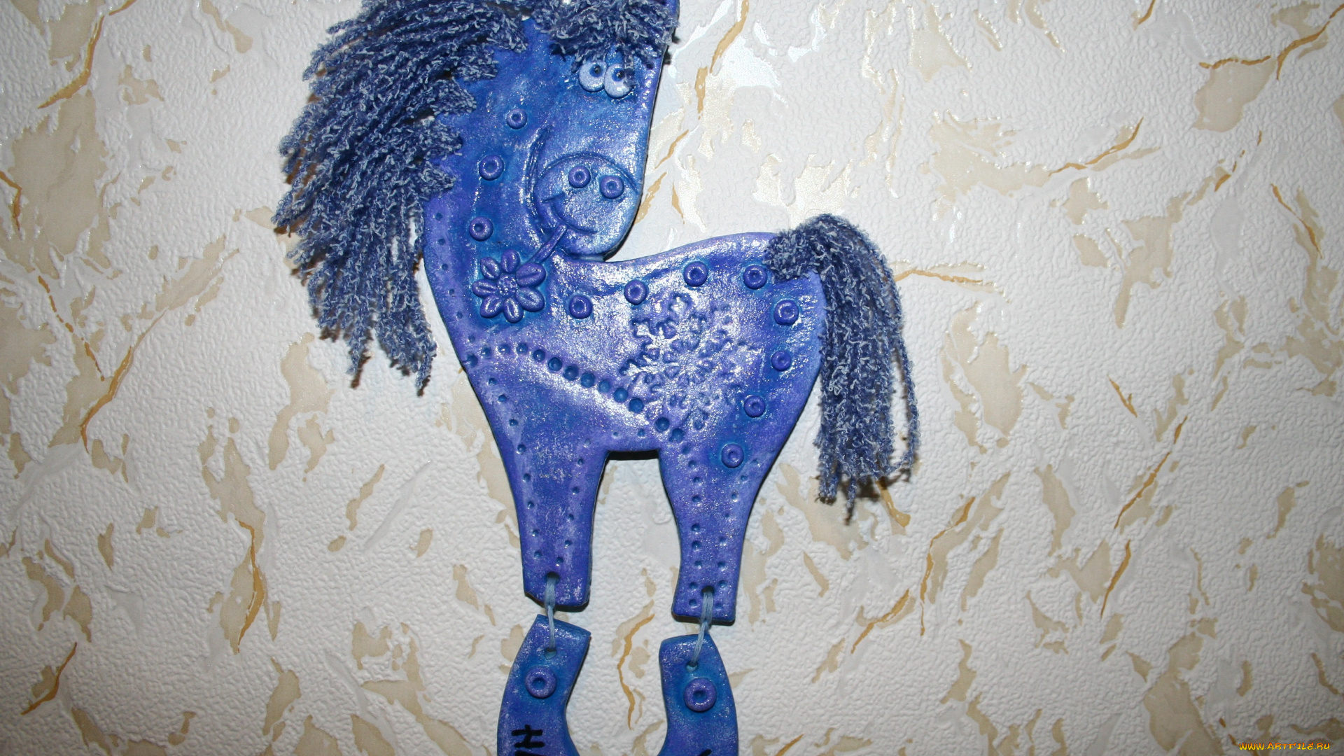 праздничные, фигурки, пожелание, подкова, лошадь, стена