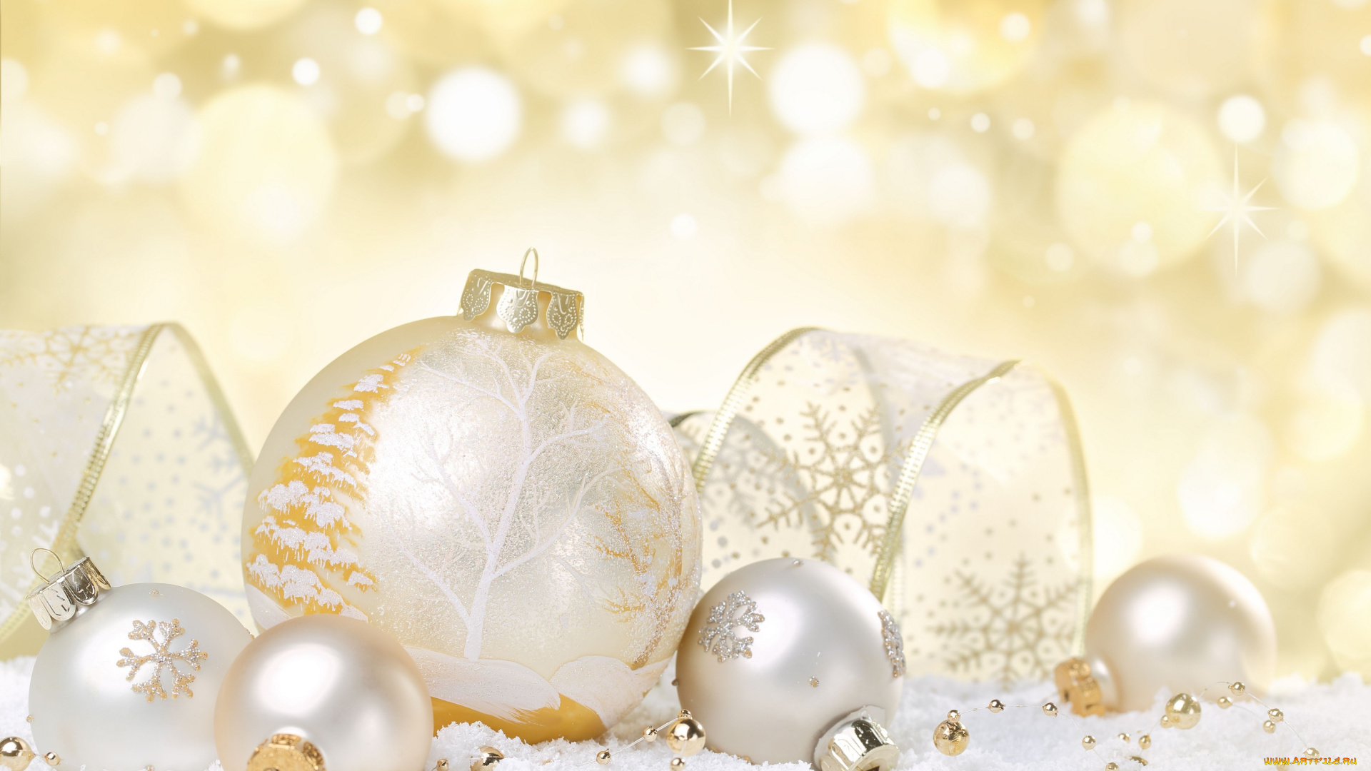 праздничные, шарики, лента