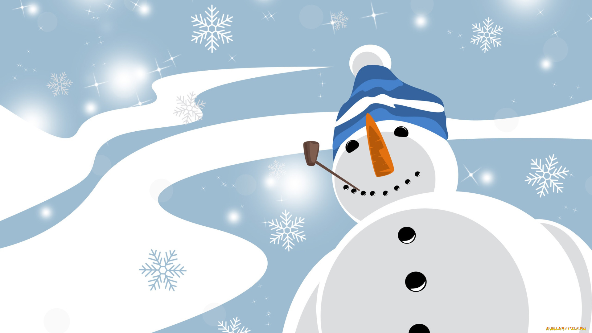 праздничные, векторная, графика, , новый, год, снежинки, снеговик