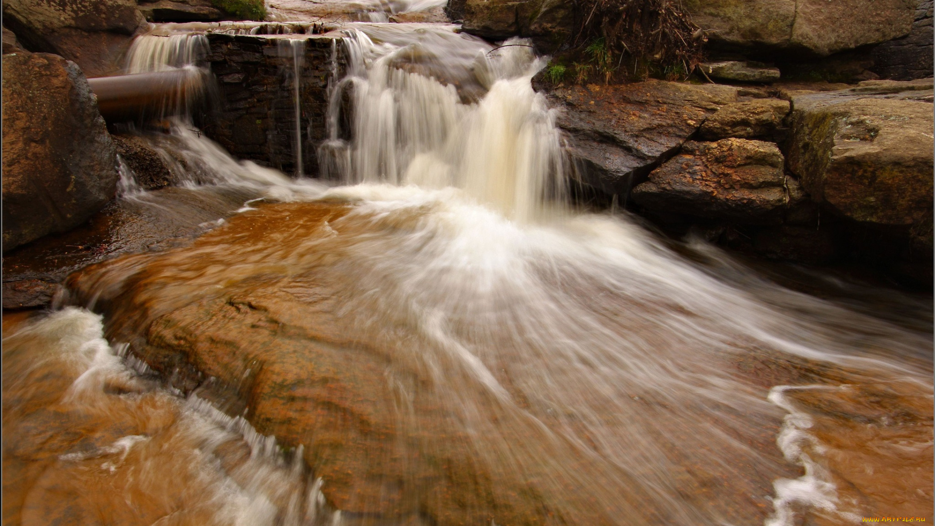 природа, водопады, водопад, скалы, река