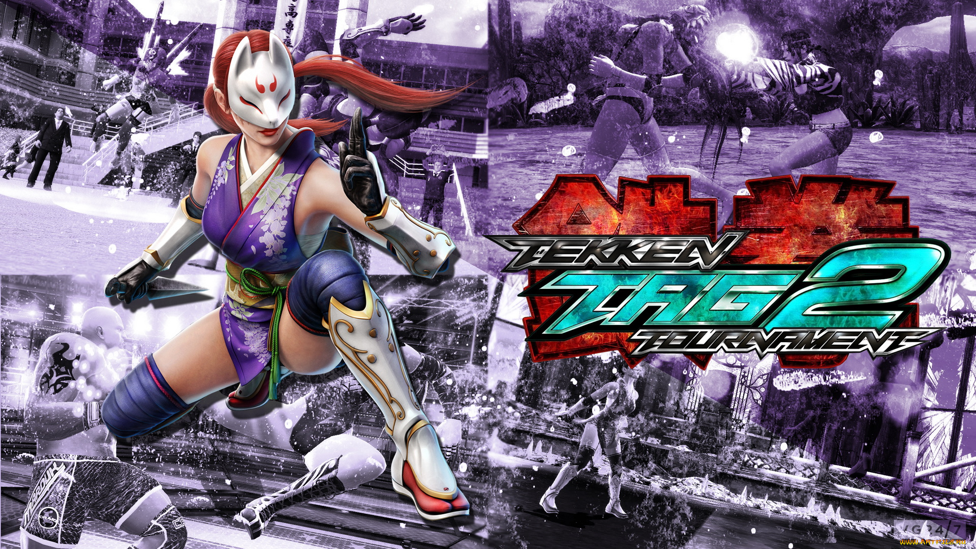 tekken, tag, tournament, 2, видео, игры, девушка, маска