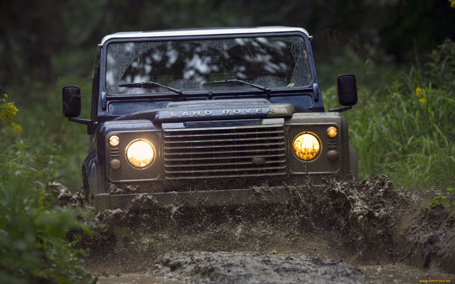 автомобили, land-rover, грязь