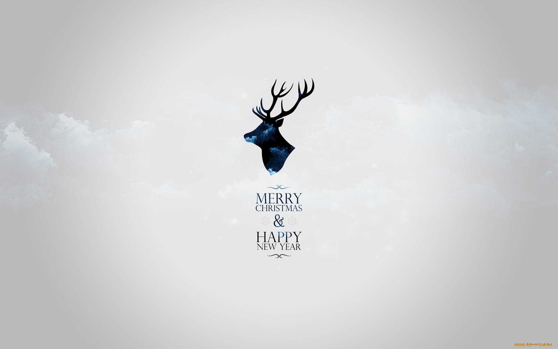 праздничные, векторная, графика, , новый, год, олень, рога