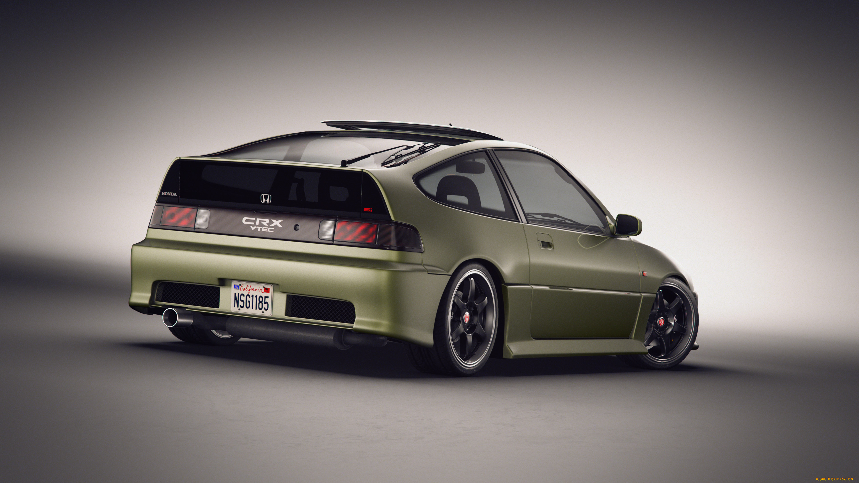 автомобили, 3д, back, honda, crx