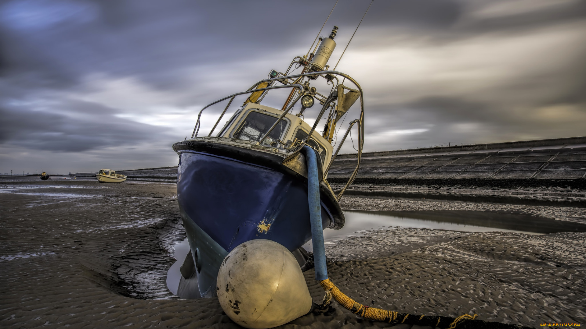 корабли, баркасы, , , буксиры, баркас, отлив, океан