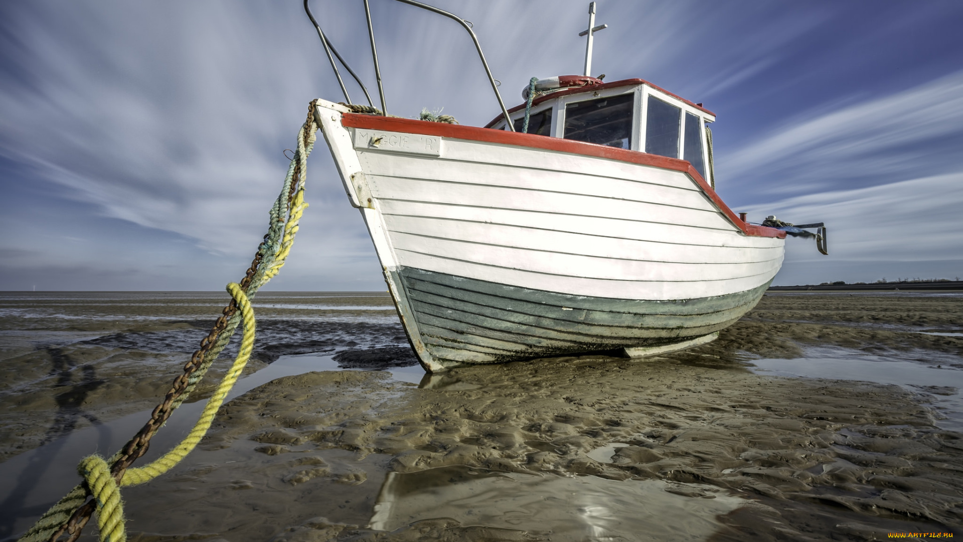 корабли, баркасы, , , буксиры, баркас, отлив, океан