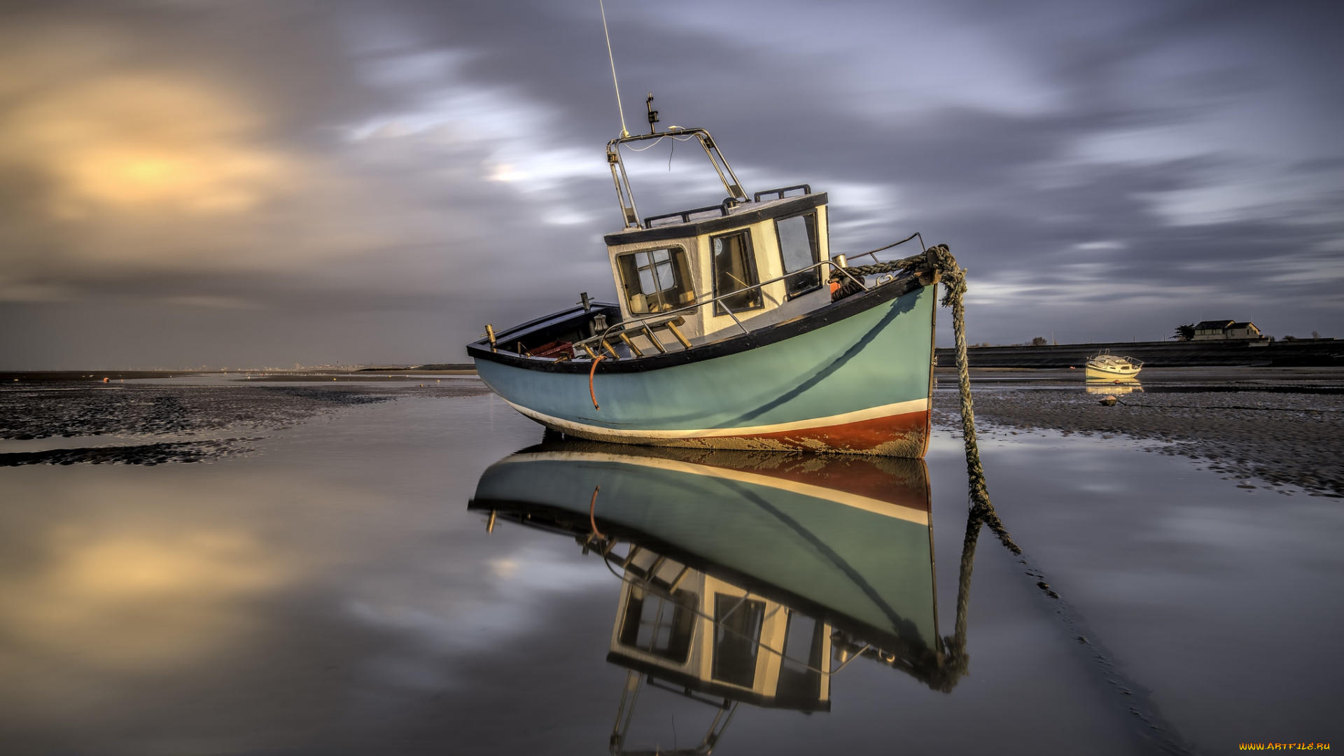 корабли, баркасы, , , буксиры, баркас, отлив, океан