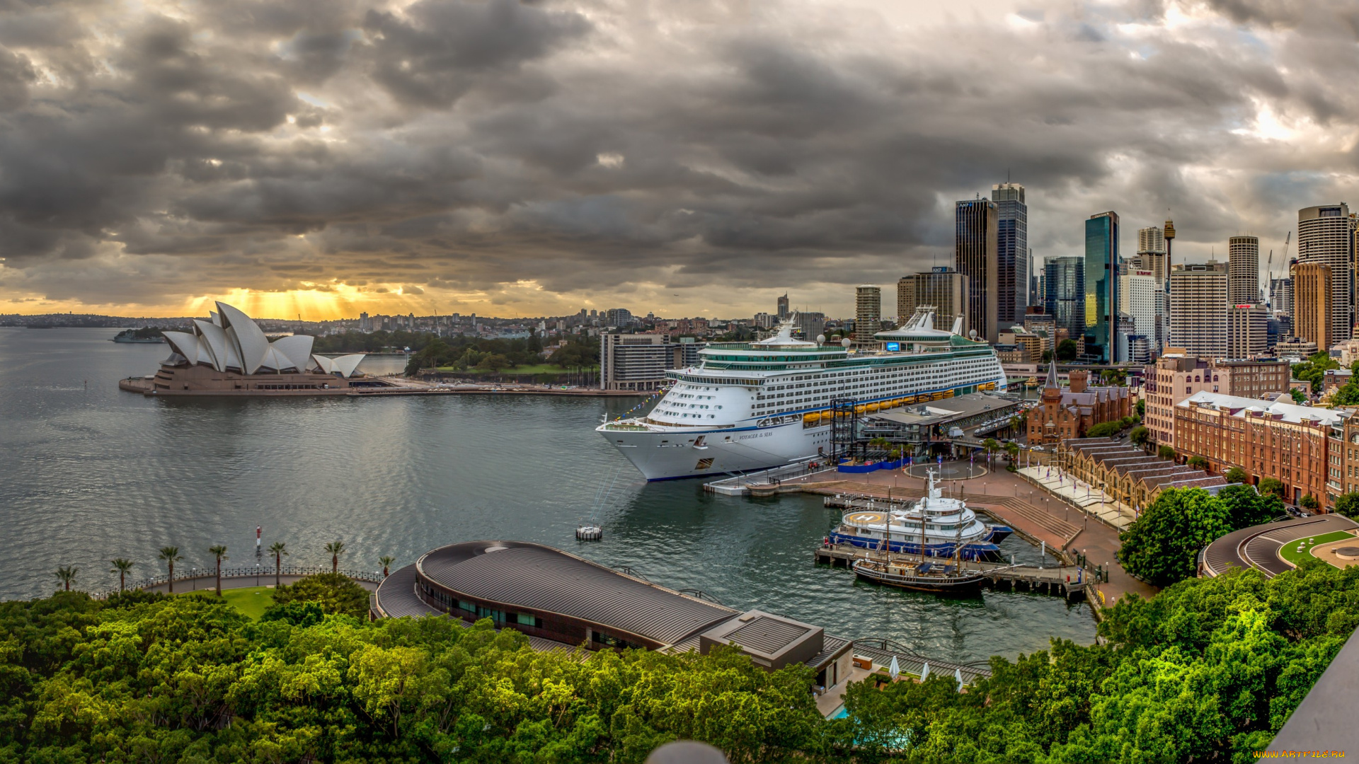 sydney, корабли, лайнеры, лайнер, порт, город