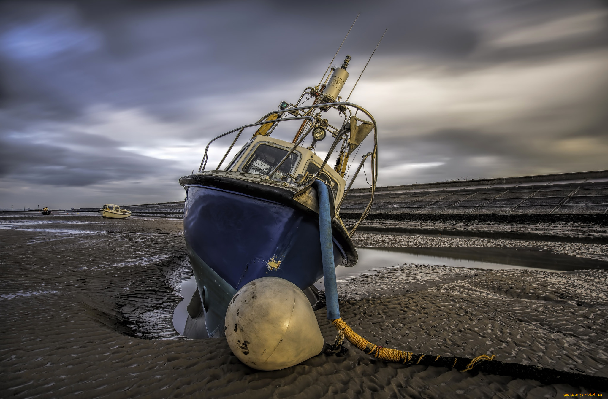 корабли, баркасы, , , буксиры, баркас, отлив, океан