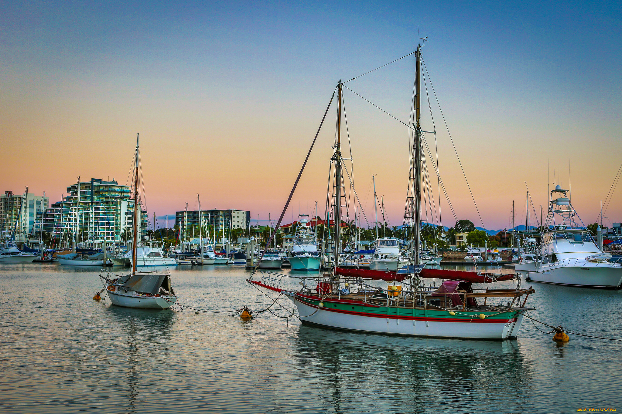 north, queensland, корабли, разные, вместе, залив, шхуна, парусная, порт