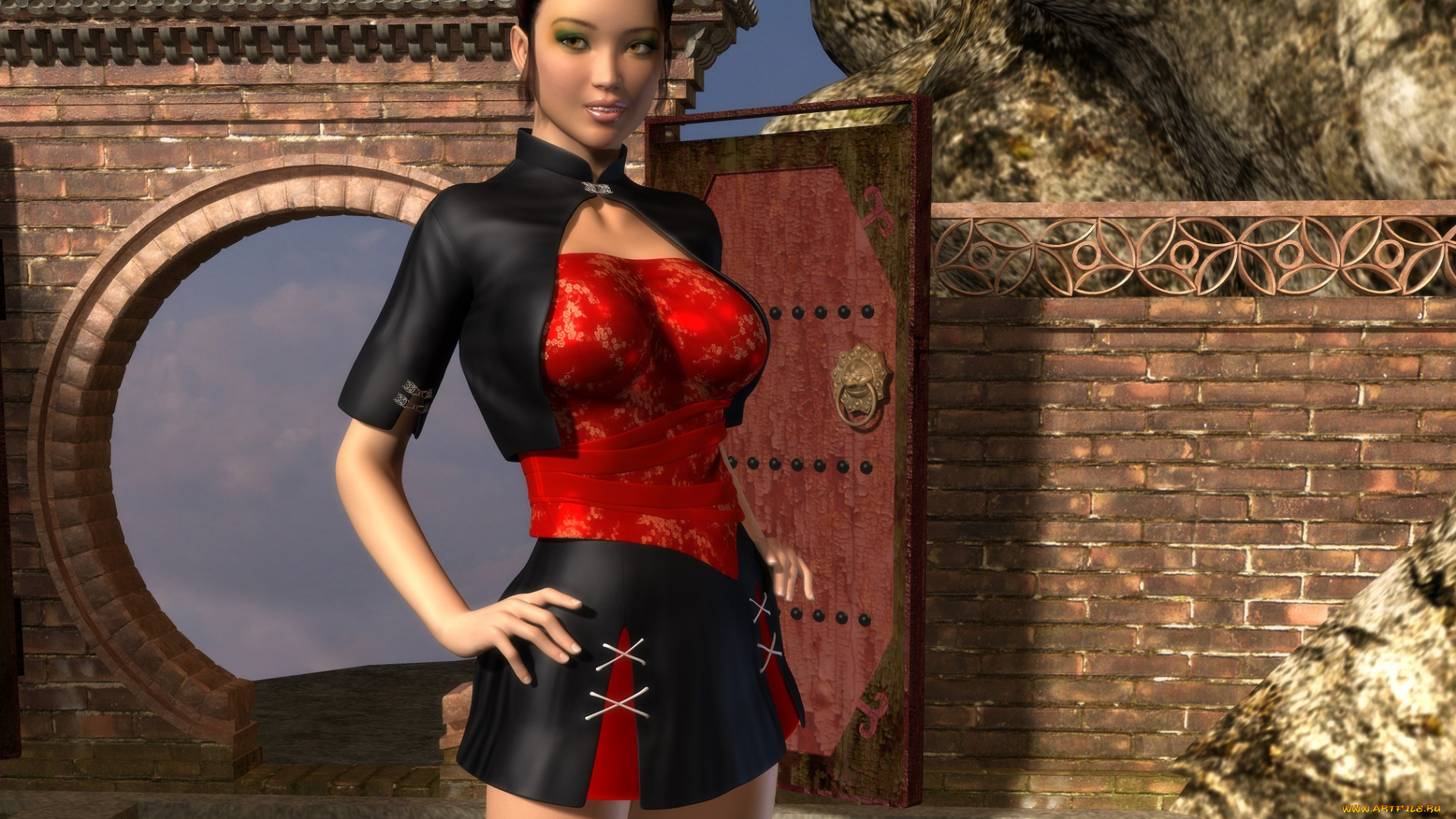 3д, графика, люди, , people, фон, взгляд, девушка