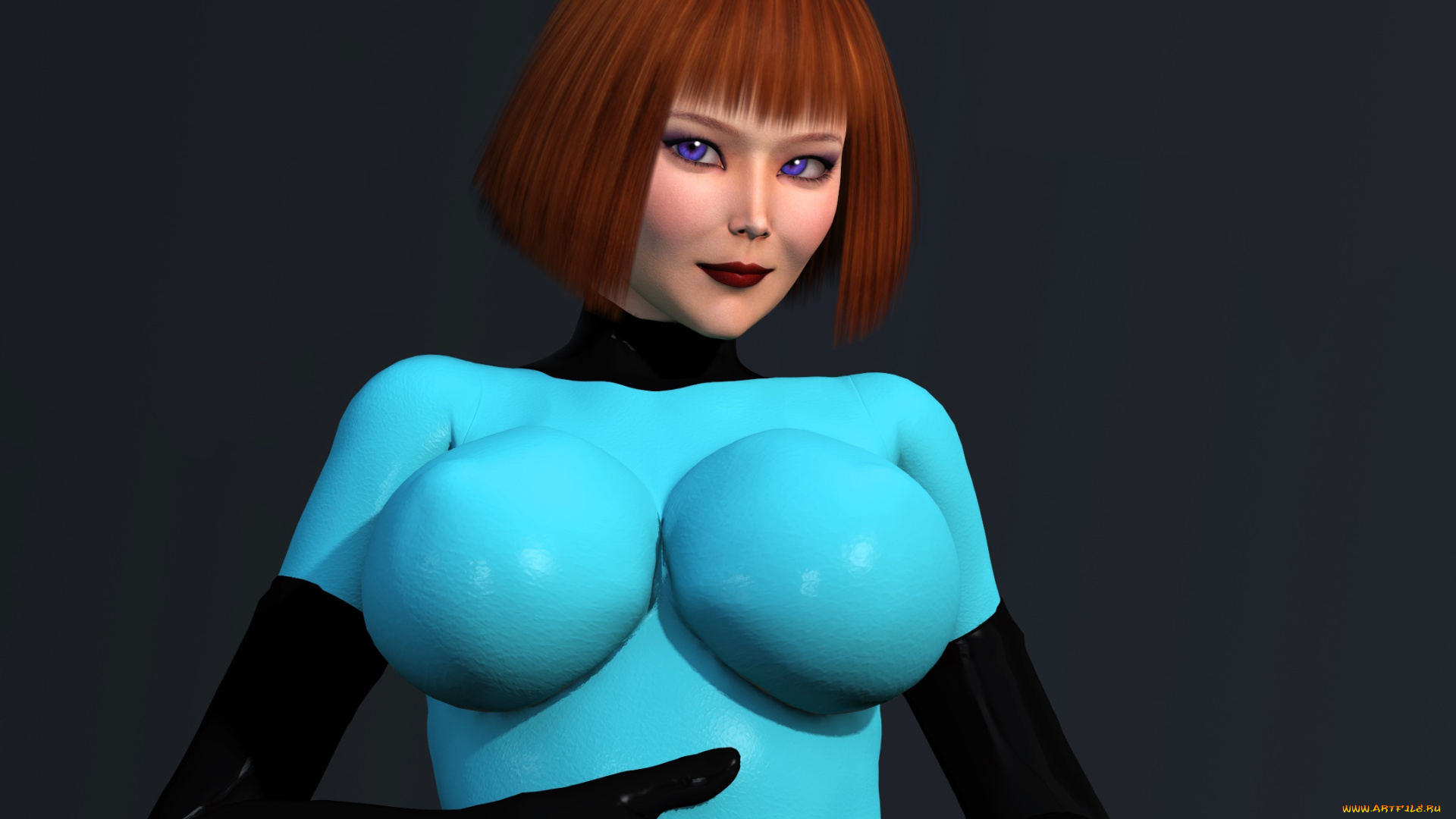 3д, графика, люди, , people, рыжая, фон, девушка, взгляд