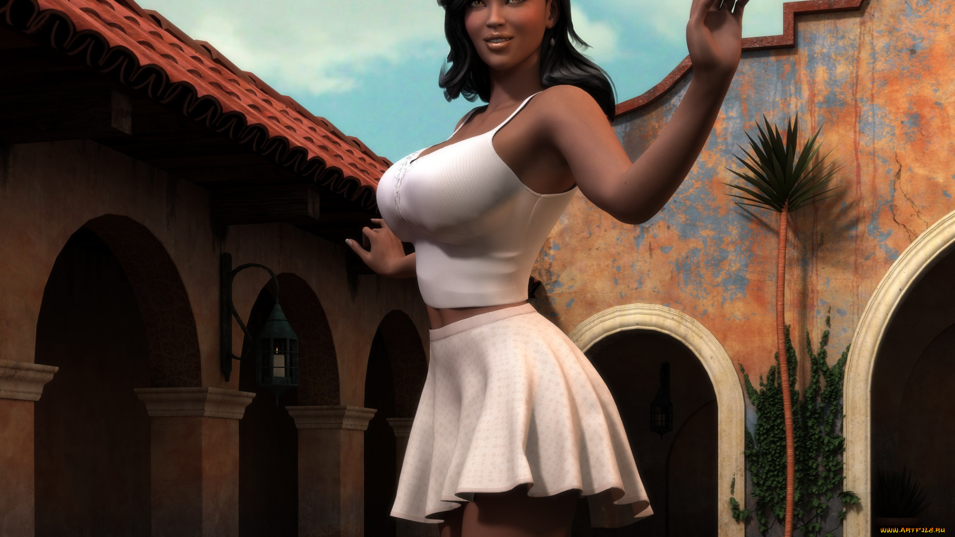 3д, графика, люди, , people, взгляд, фон, девушка