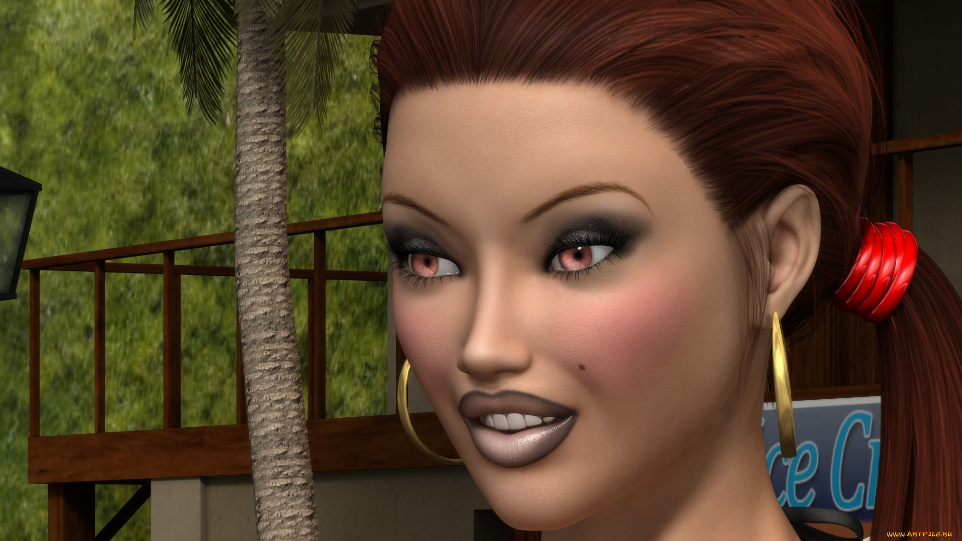 3д, графика, портрет, , portraits, фон, взгляд, девушка