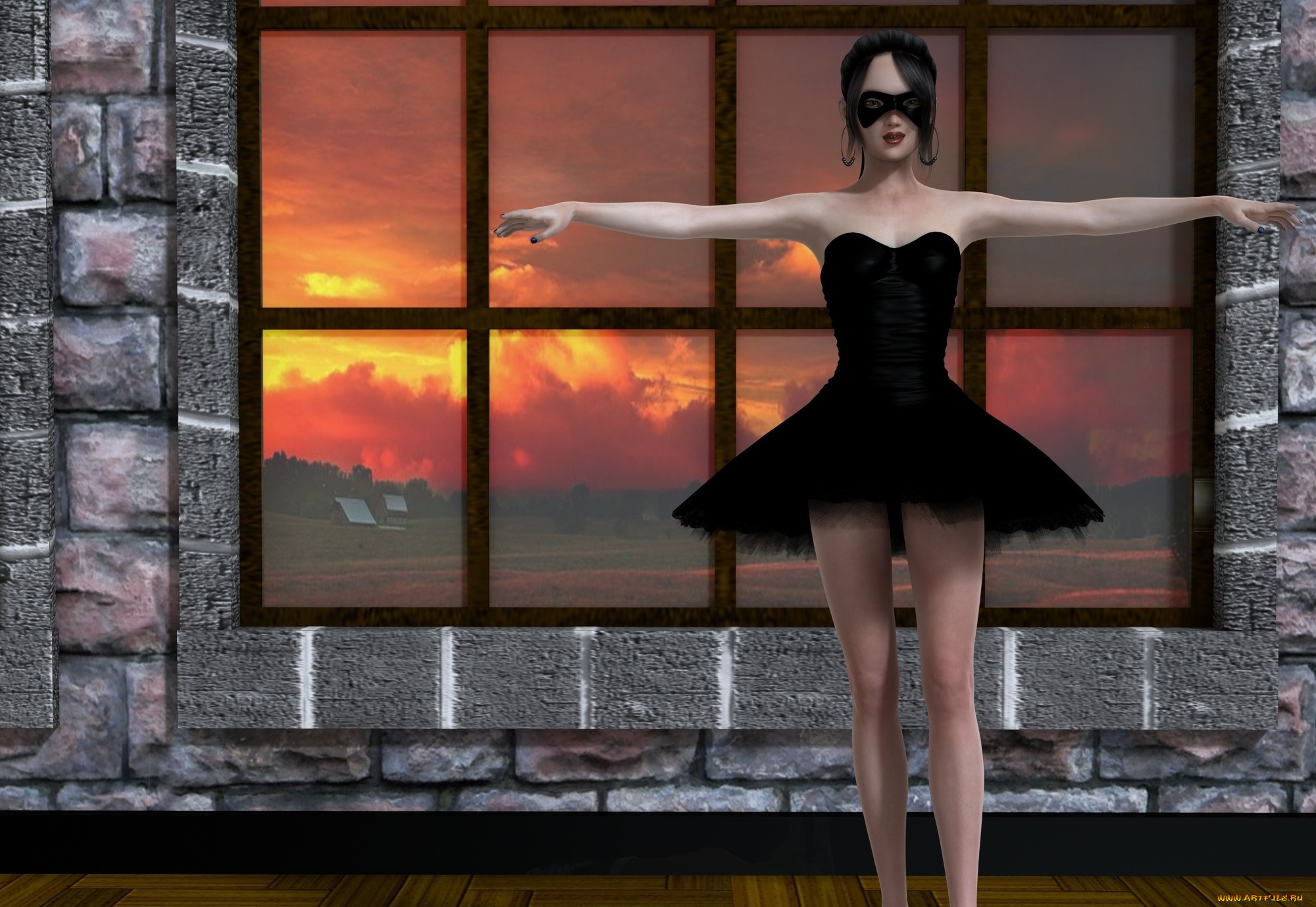 3д, графика, люди, , people, маска, фон, взгляд, девушка