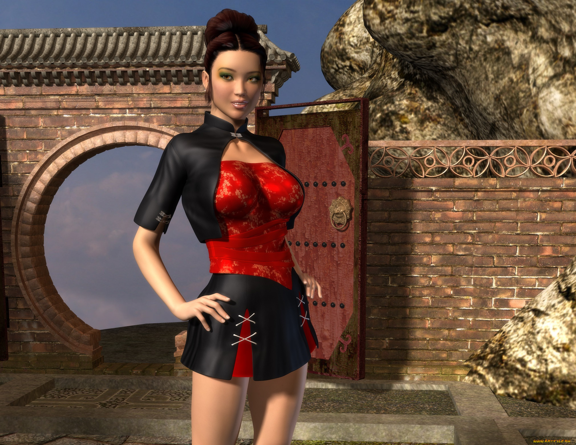 3д, графика, люди, , people, фон, взгляд, девушка