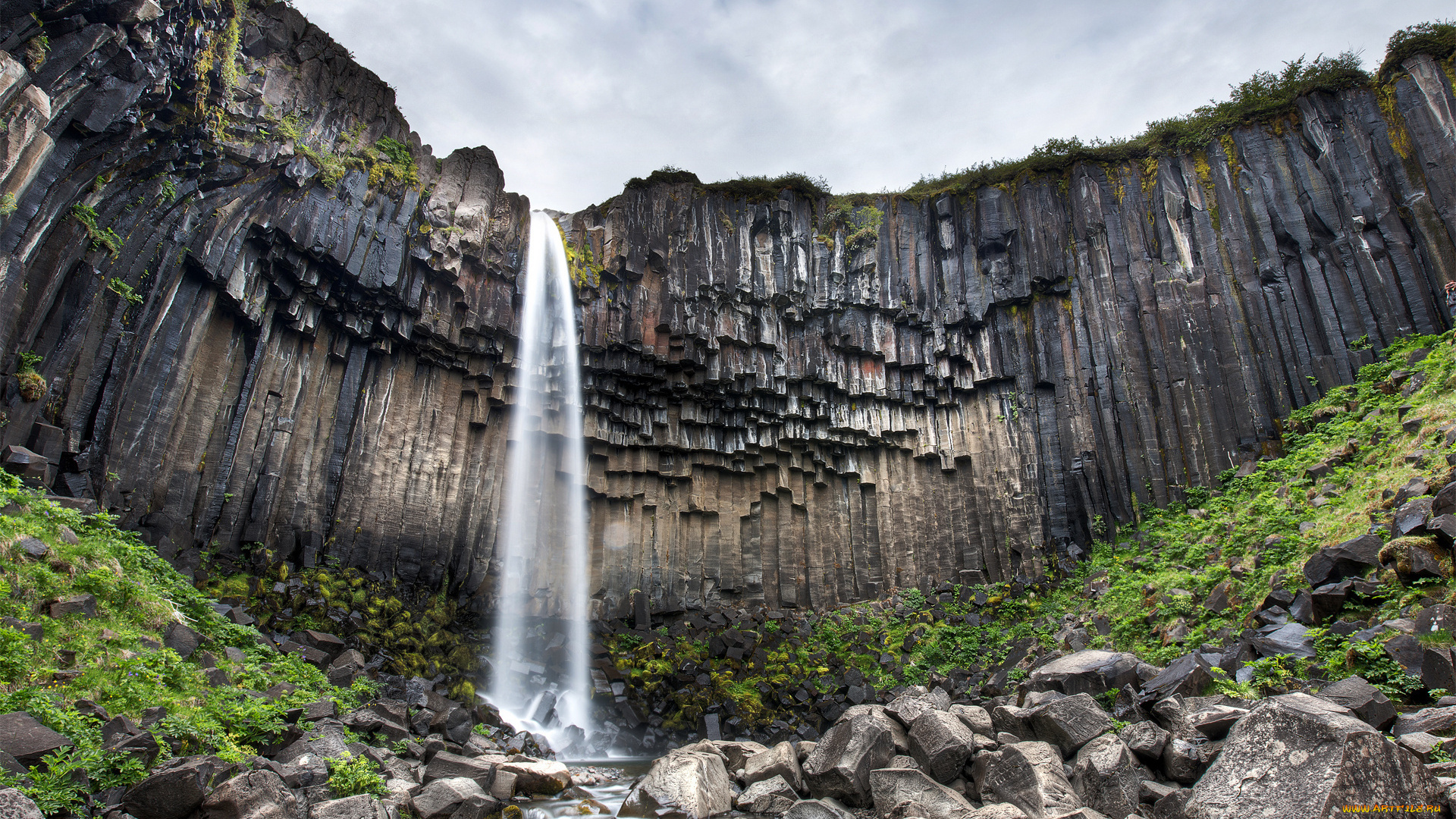 природа, водопады, поток, камни