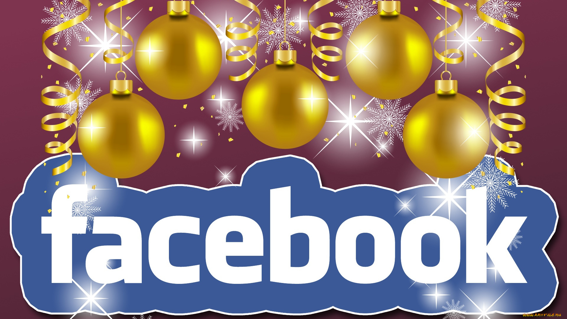 компьютеры, facebook, фон, логотип