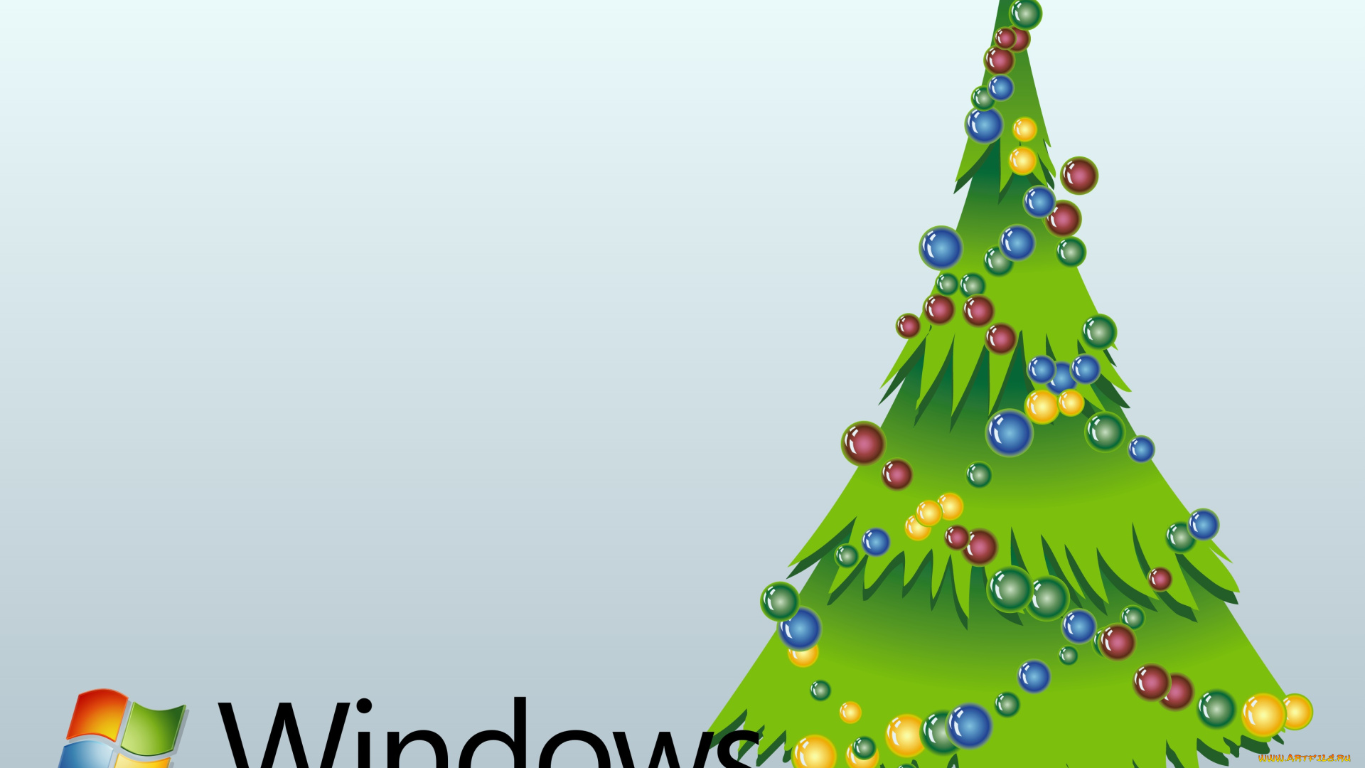 компьютеры, windows, xp, праздник, украшения, елка, фон, новый, год