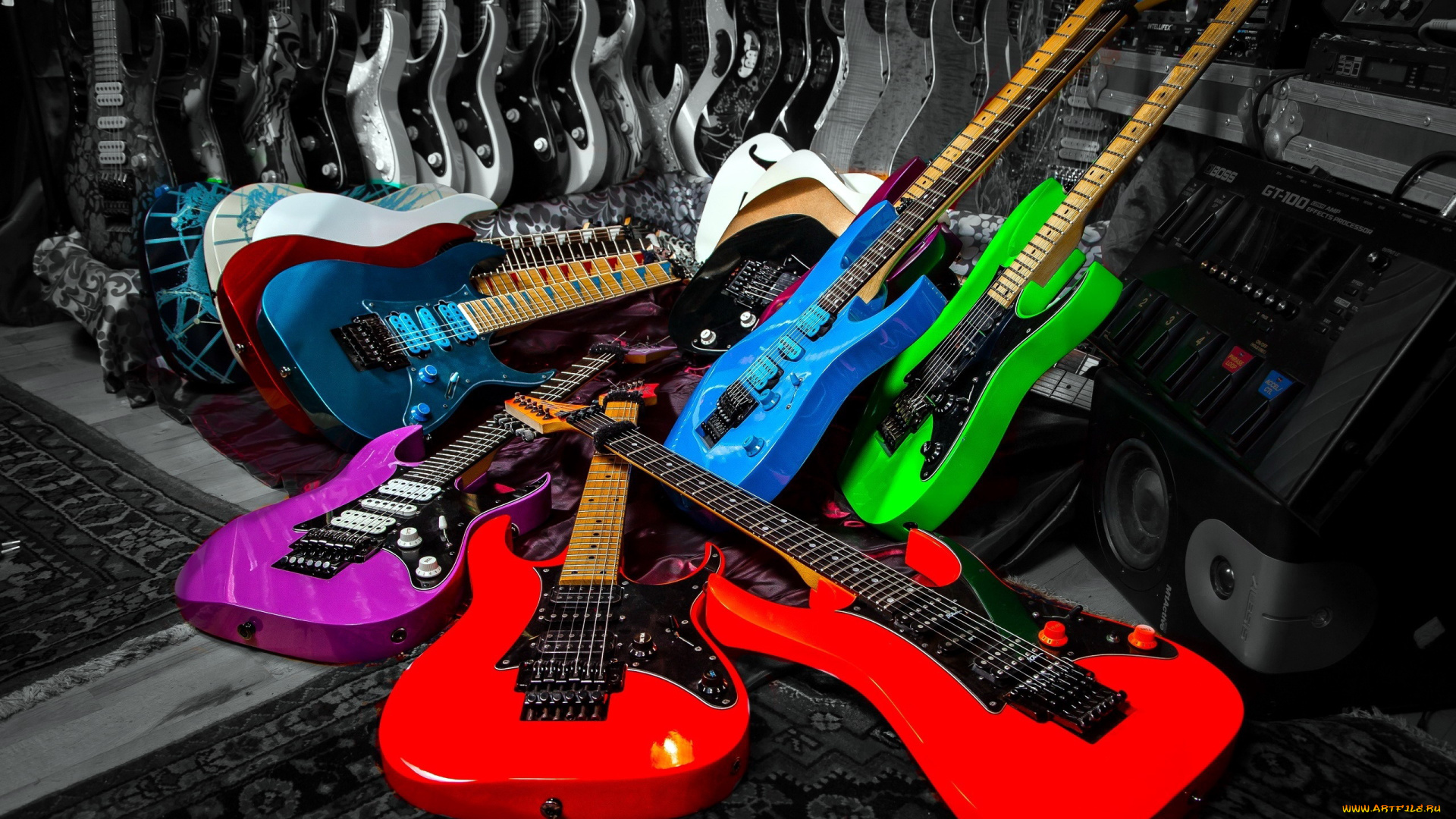 музыка, -музыкальные, инструменты, гитары