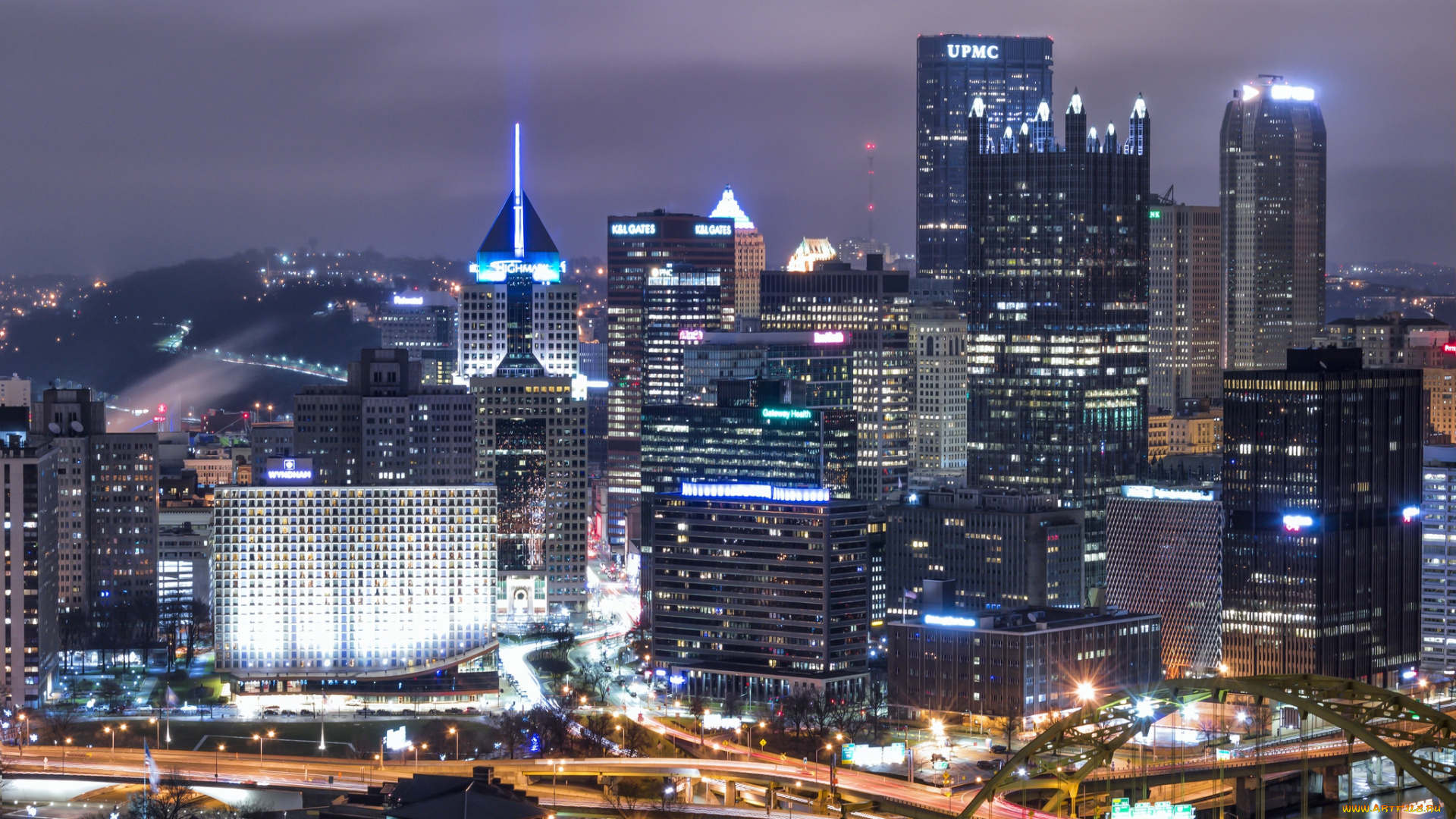 pittsburgh, города, питтсбург, , сша, небоскребы, панорама