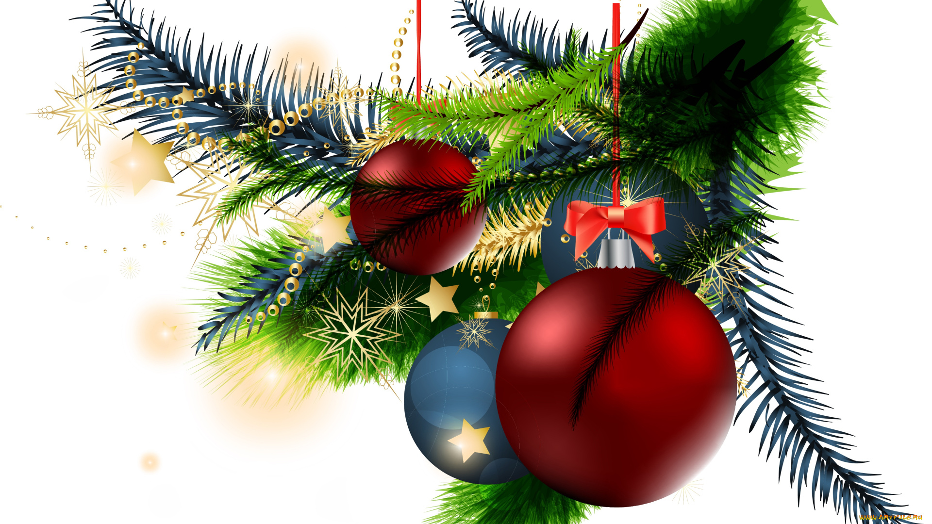 праздничные, векторная, графика, , новый, год, шары, игрушки, новый, год, графика, ветка, елка