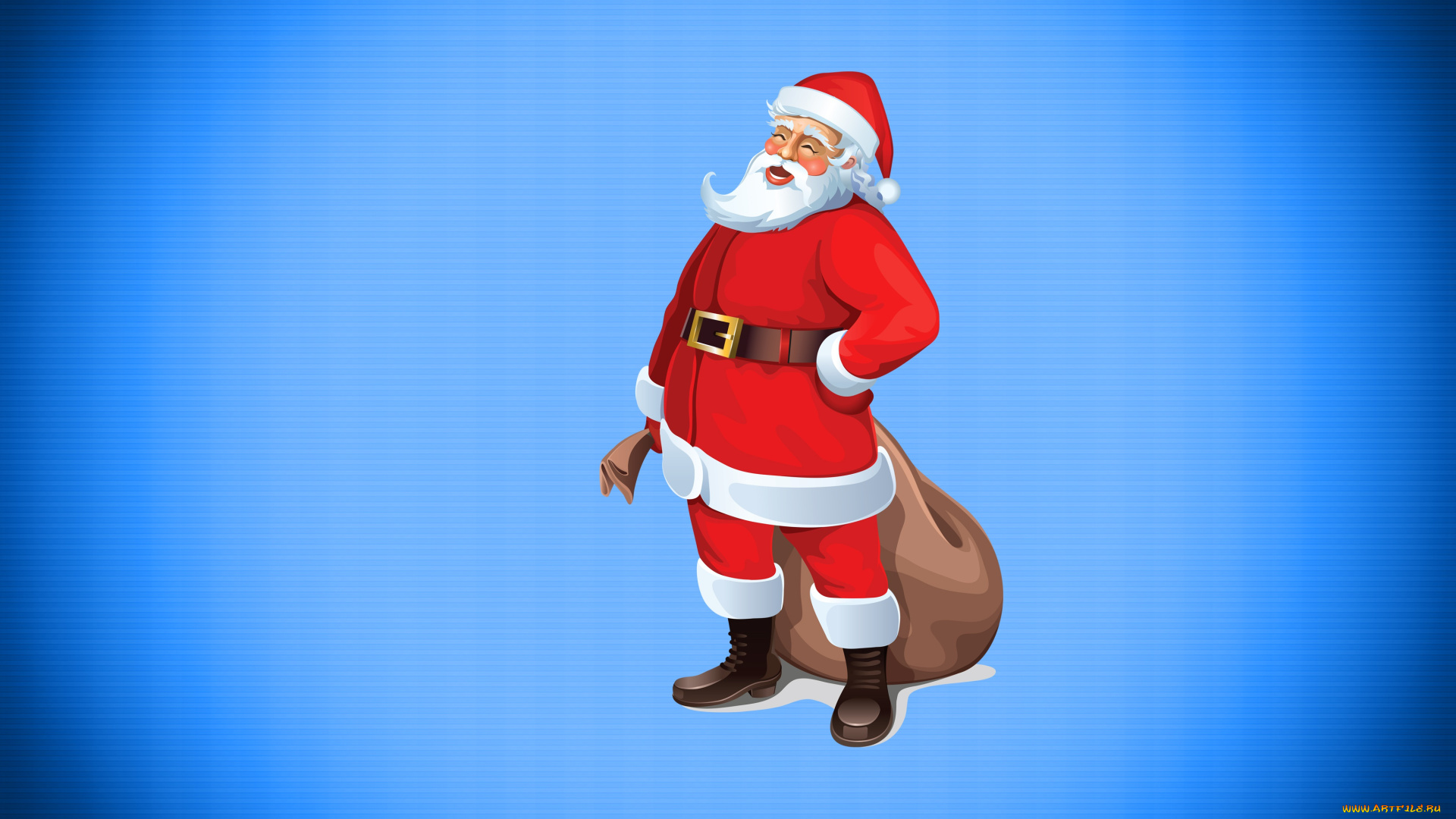 праздничные, векторная, графика, , новый, год, санта, клаус, -, минимализм, новый, год, фон, рождество, дедушка, костюм, мешок, праздник, санта-клаус, дед