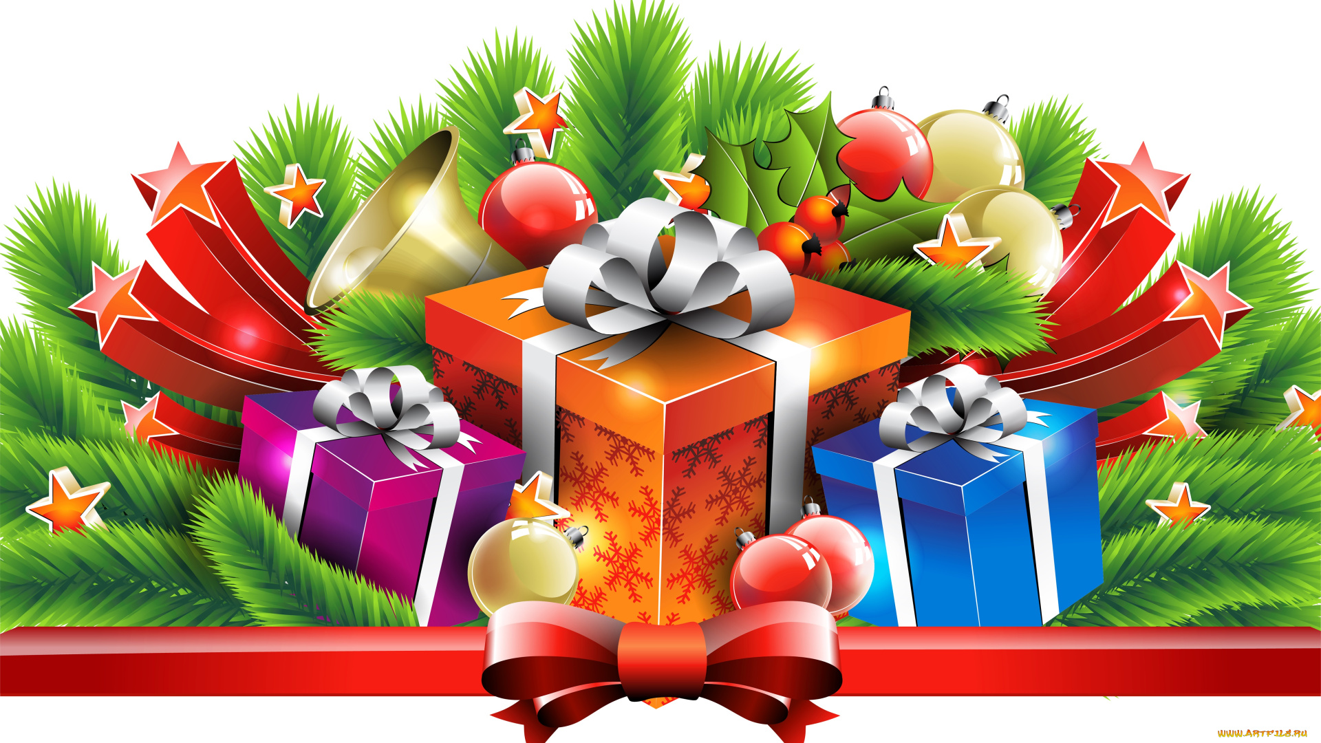 праздничные, векторная, графика, , новый, год, фон, новый, год, праздник