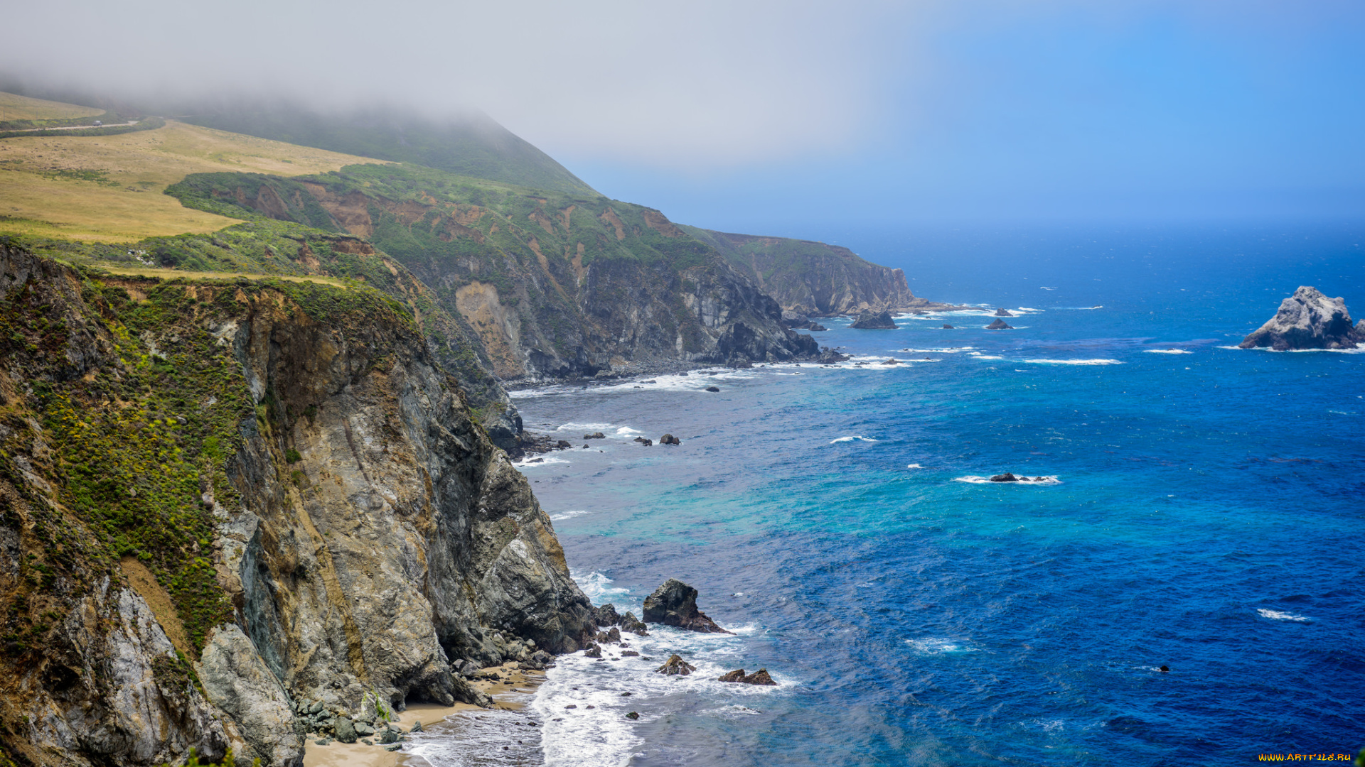 природа, побережье, простор