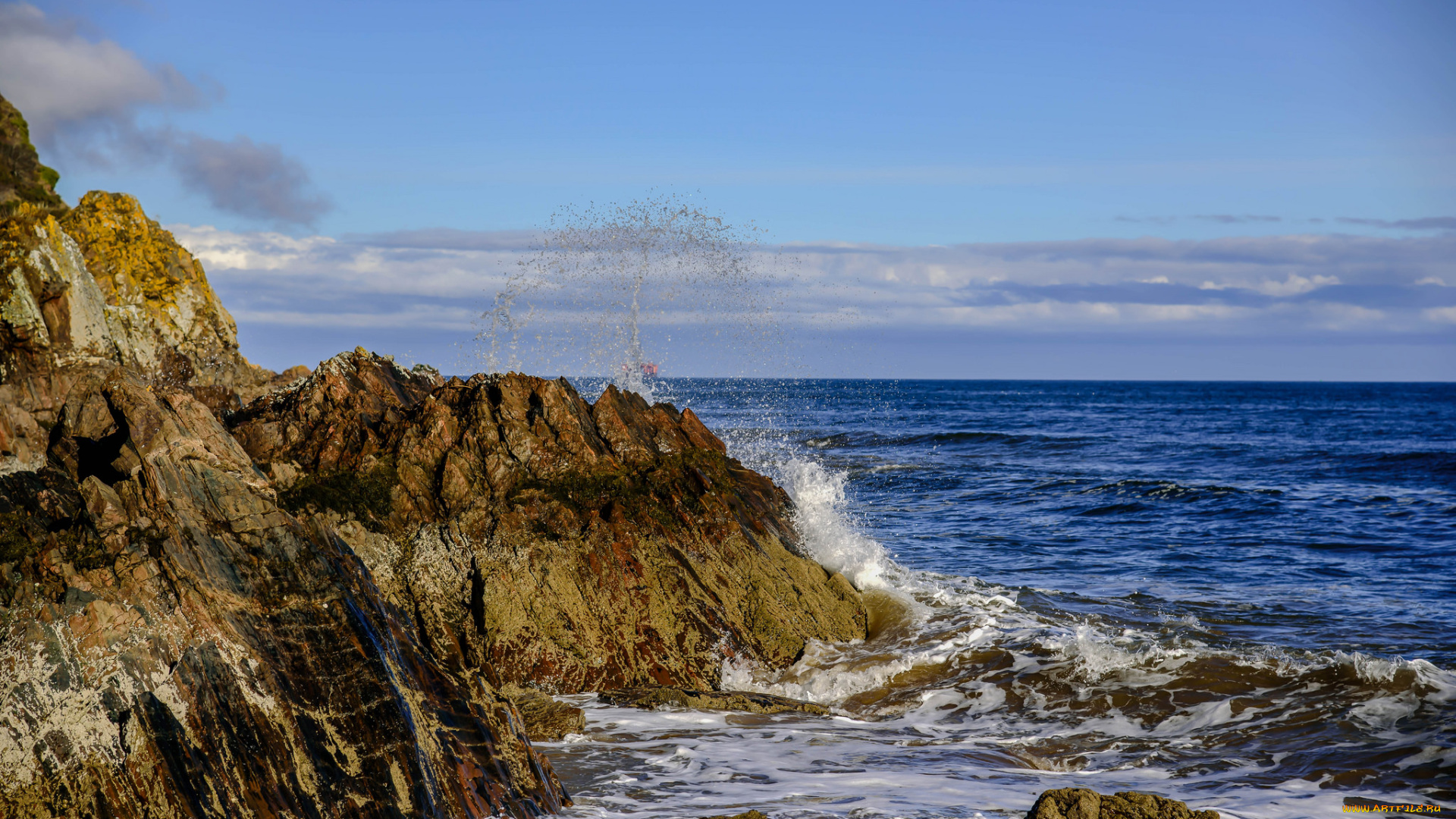 природа, побережье, простор