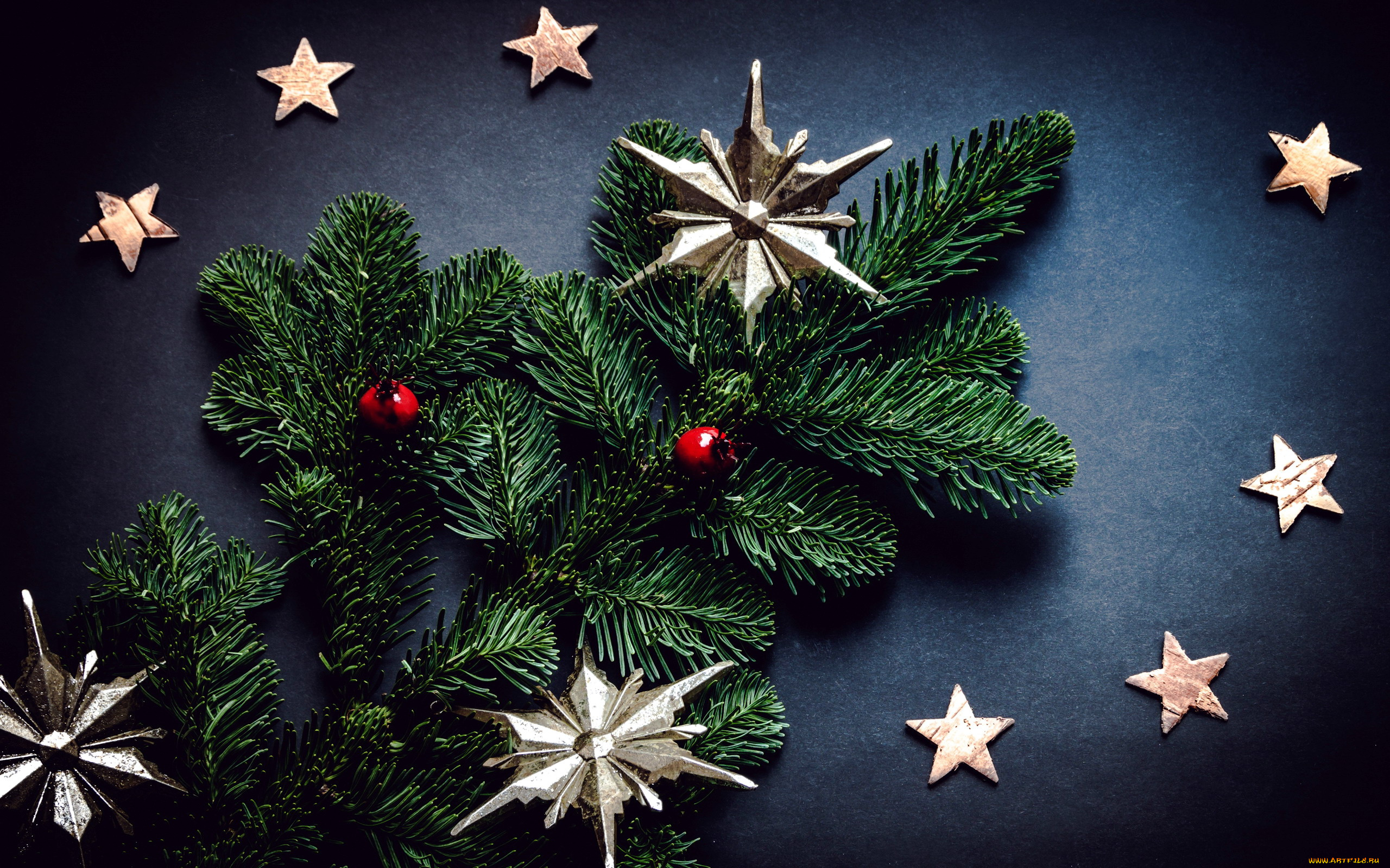 праздничные, украшения, ветка, звездочки