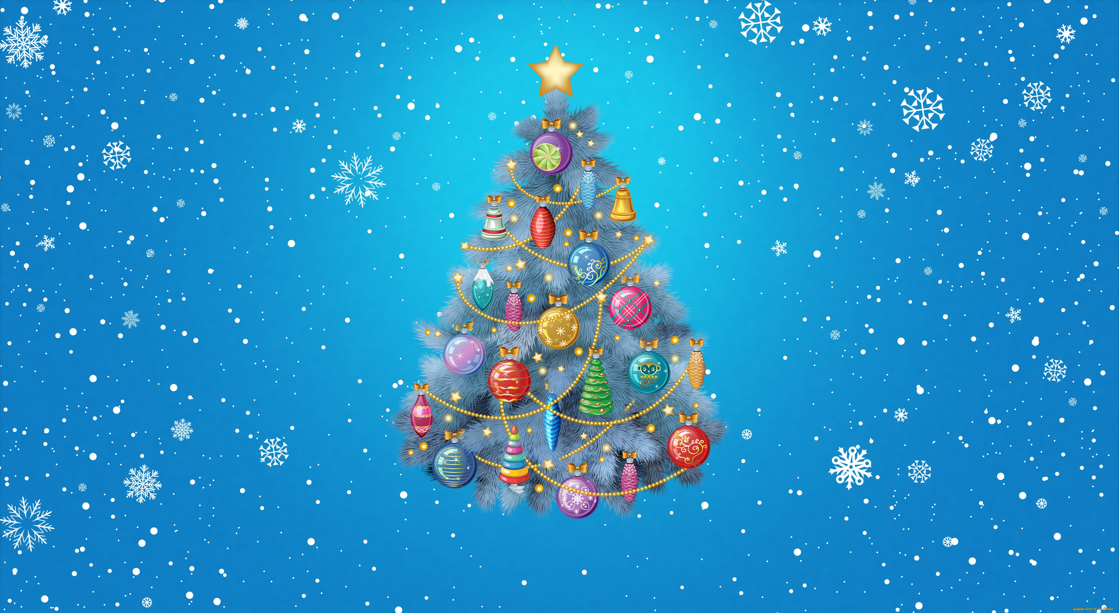 праздничные, векторная, графика, , новый, год, минимализм, новый, год, рождество, фон, праздник, снежинки, Ёлка, игрушки, снег, украшение, елка