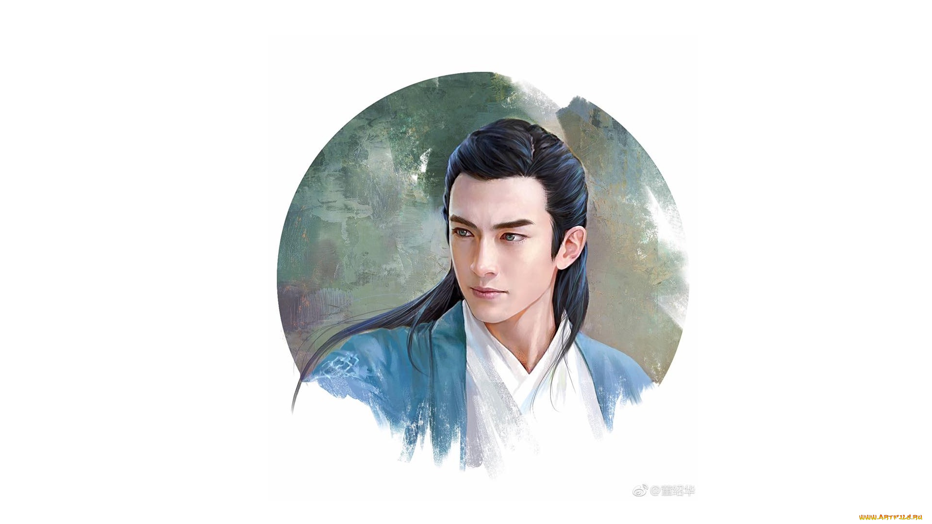 рисованное, люди, парень