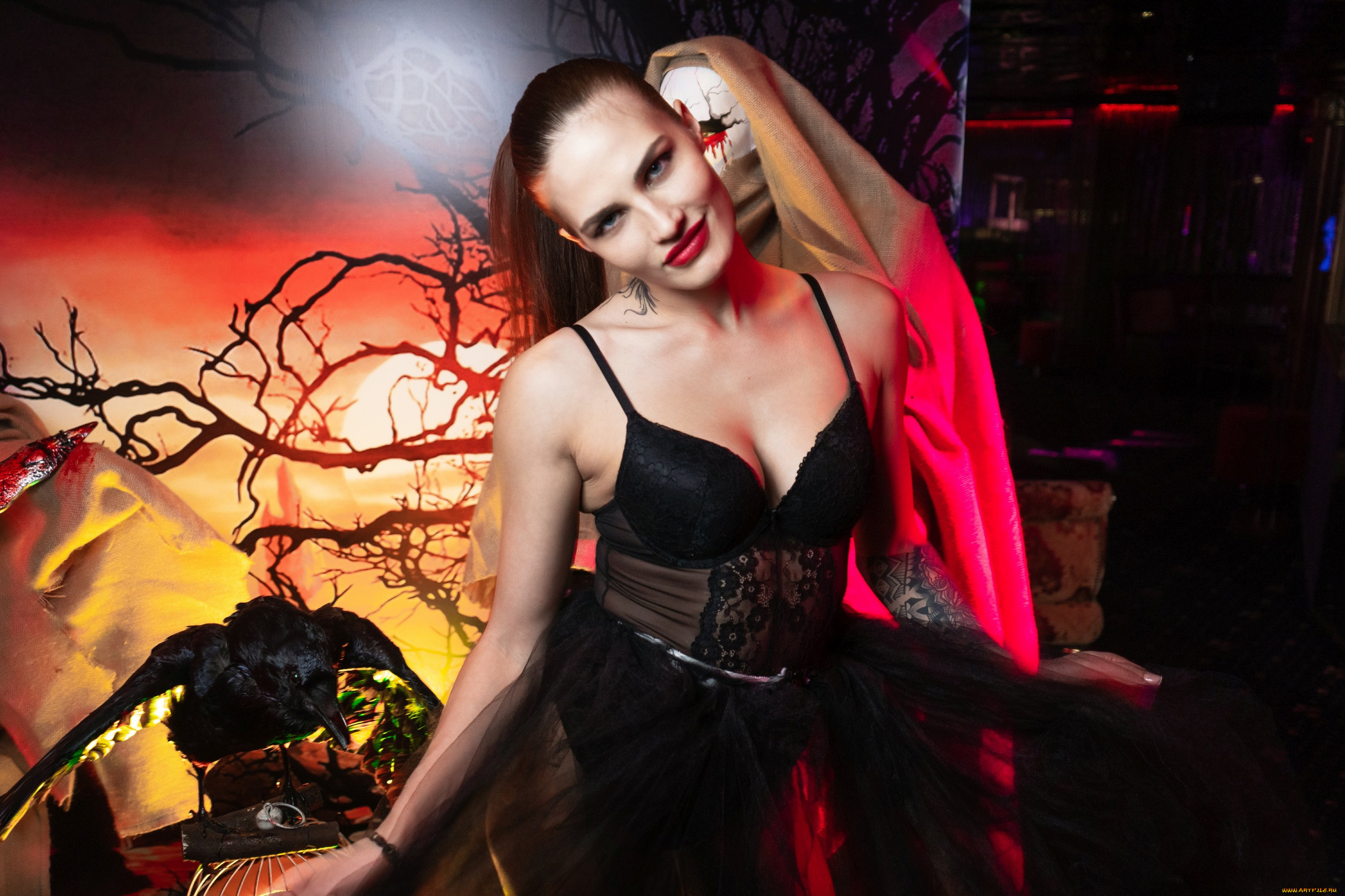 девушки, -, рыжеволосые, и, разноцветные, golden, girls, ночной, клуб