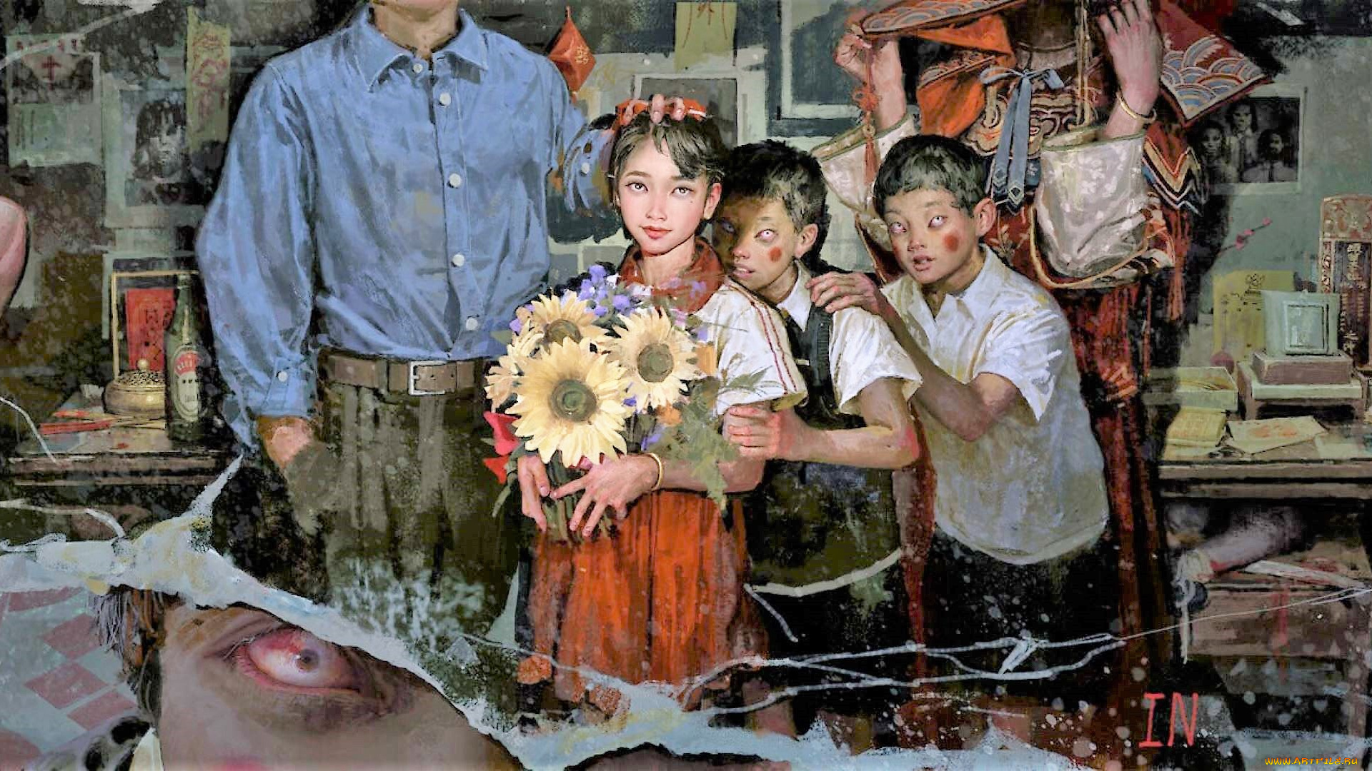 фэнтези, существа, руки, фотография, семья