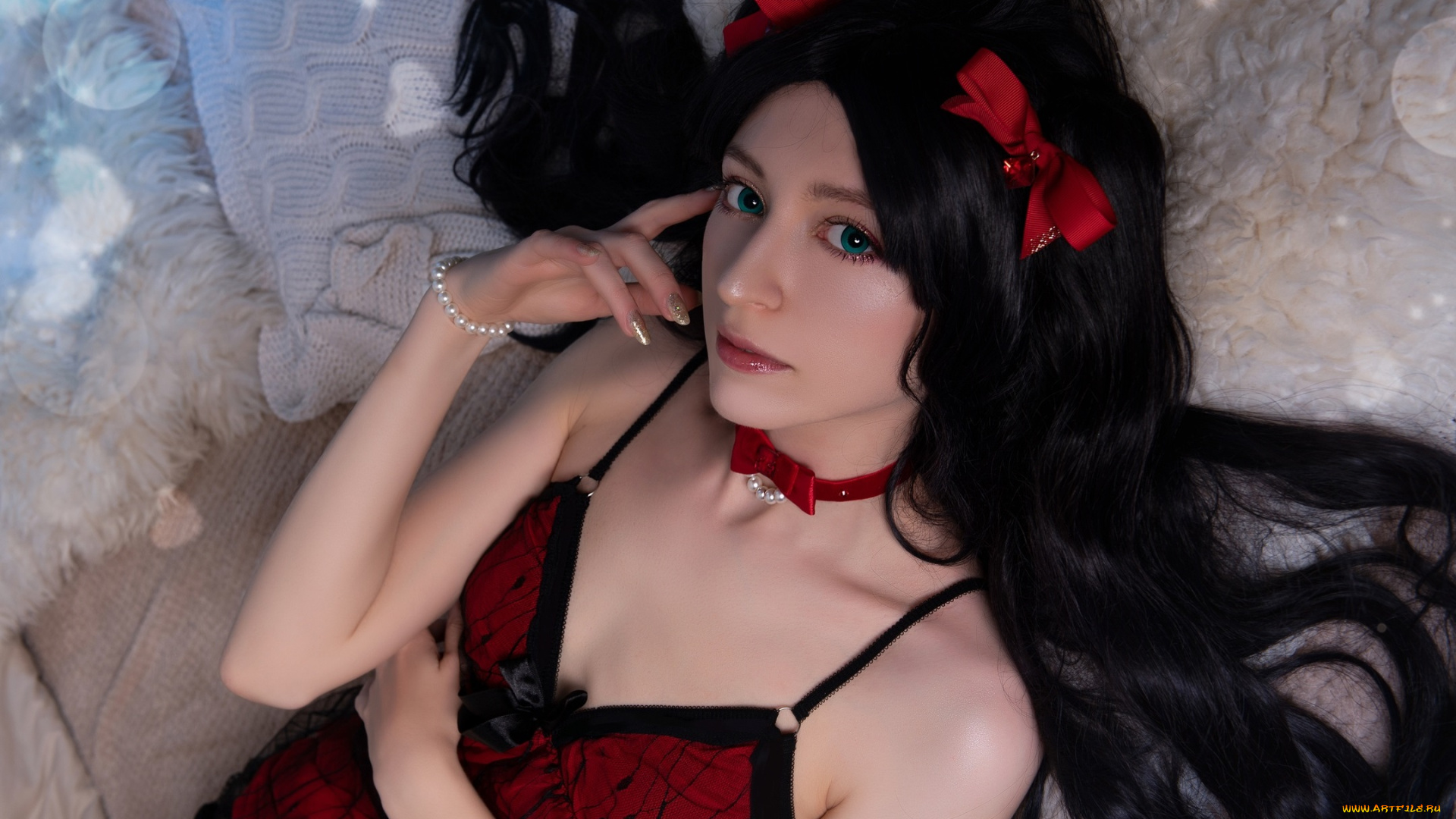 девушки, momo, белье, постель