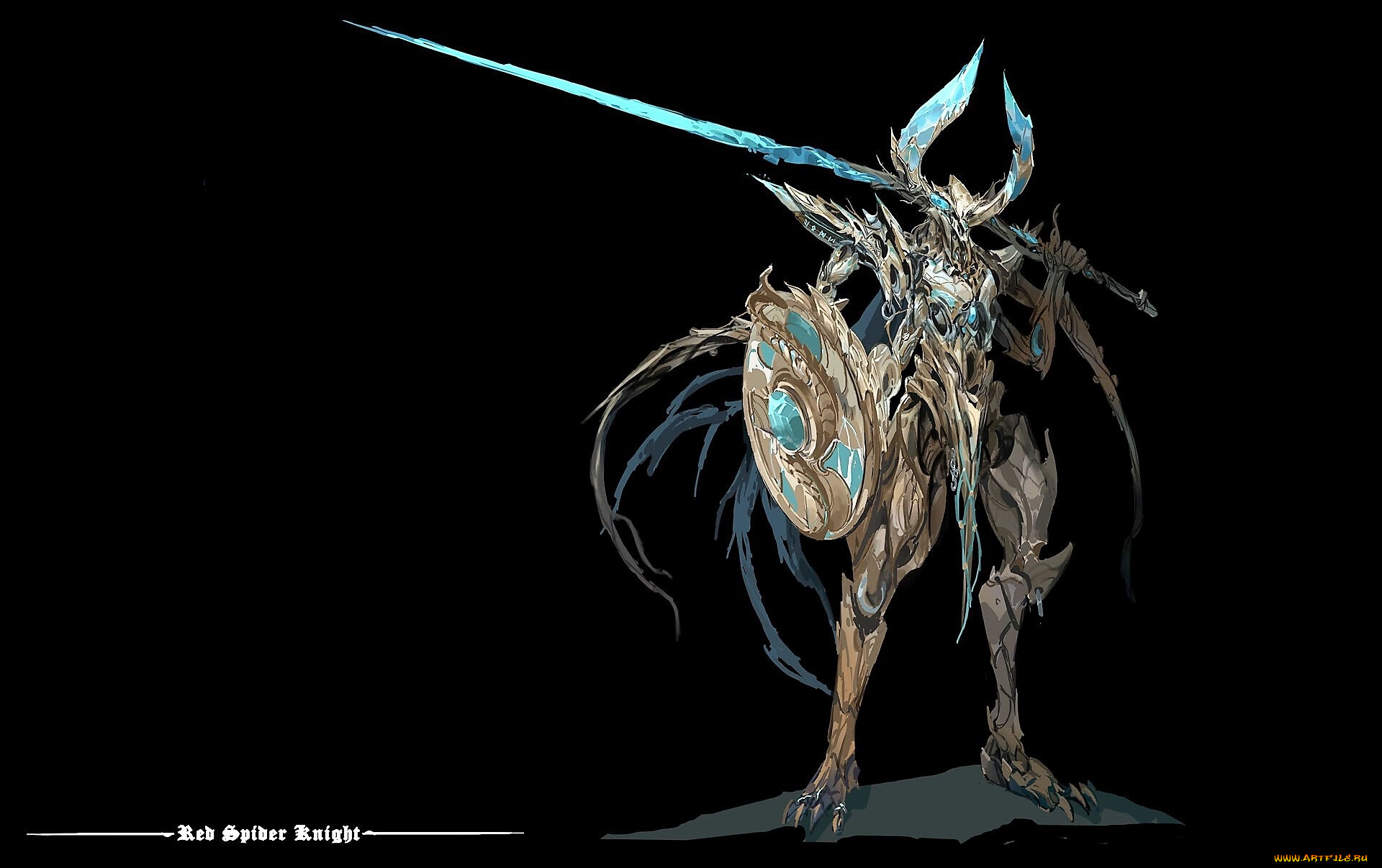 фэнтези, существа, монстр, щит, оружие