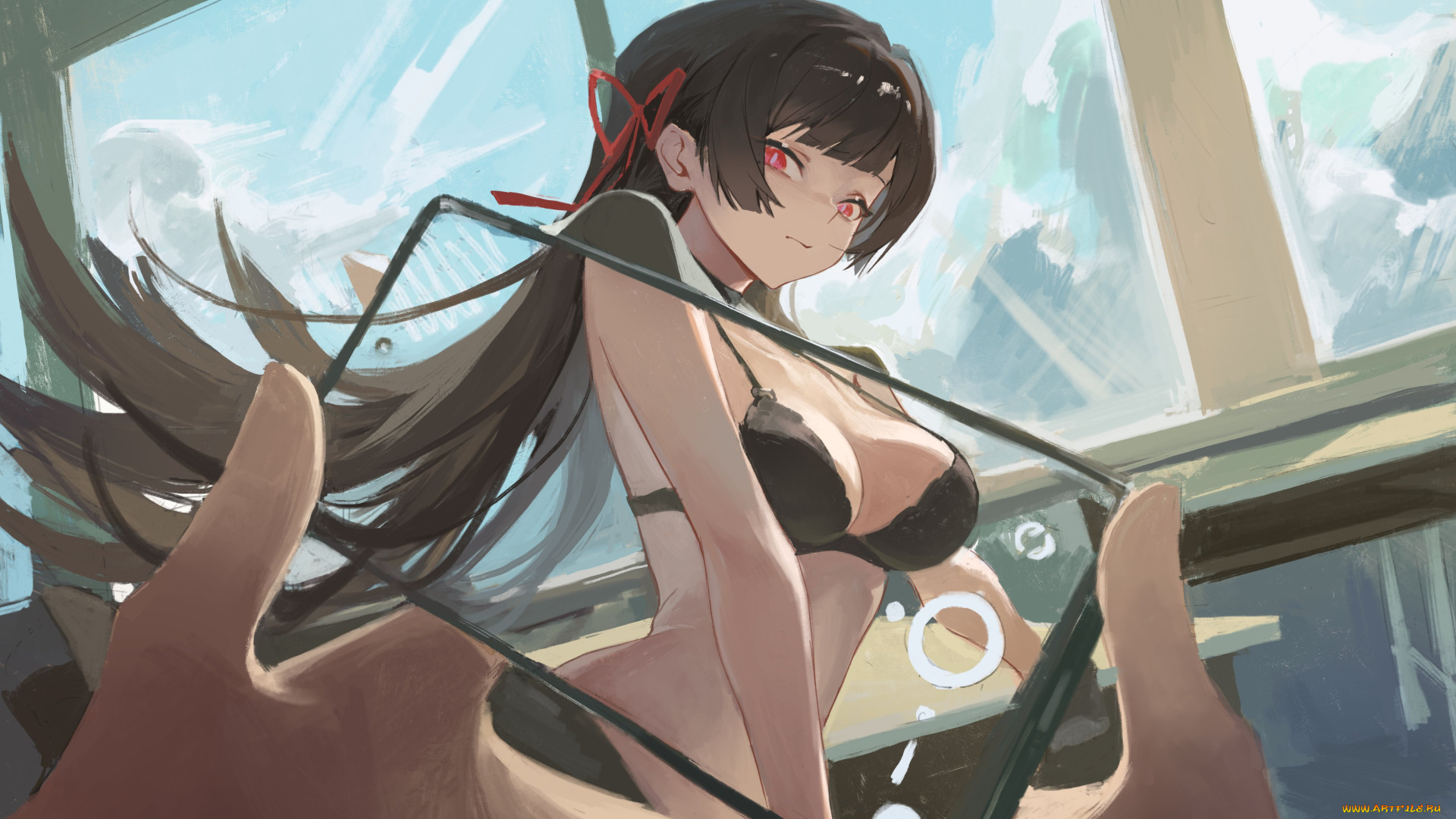 аниме, wuthering, waves, девушка