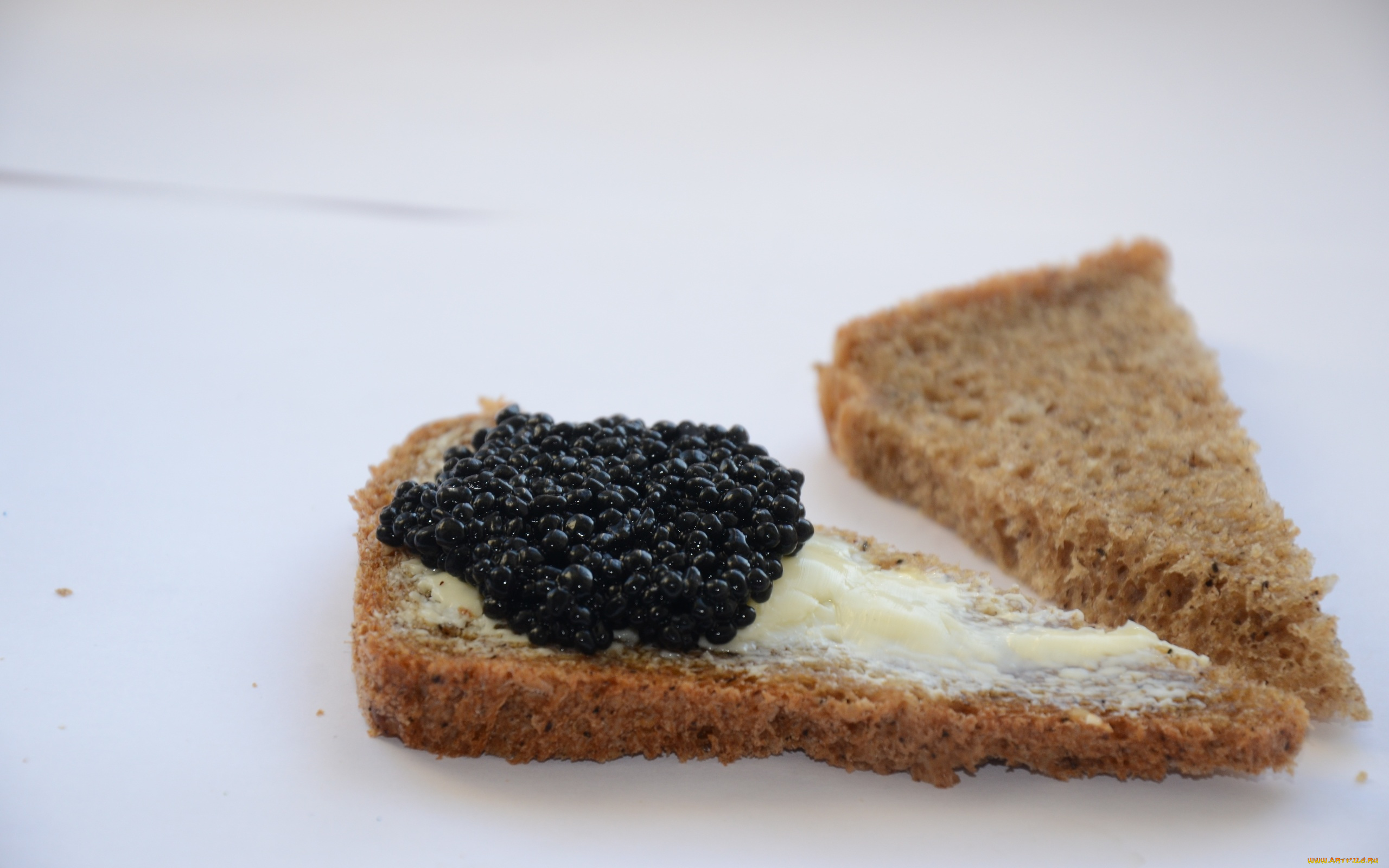 еда, икра, хлеб, черная, масло, бутерброд